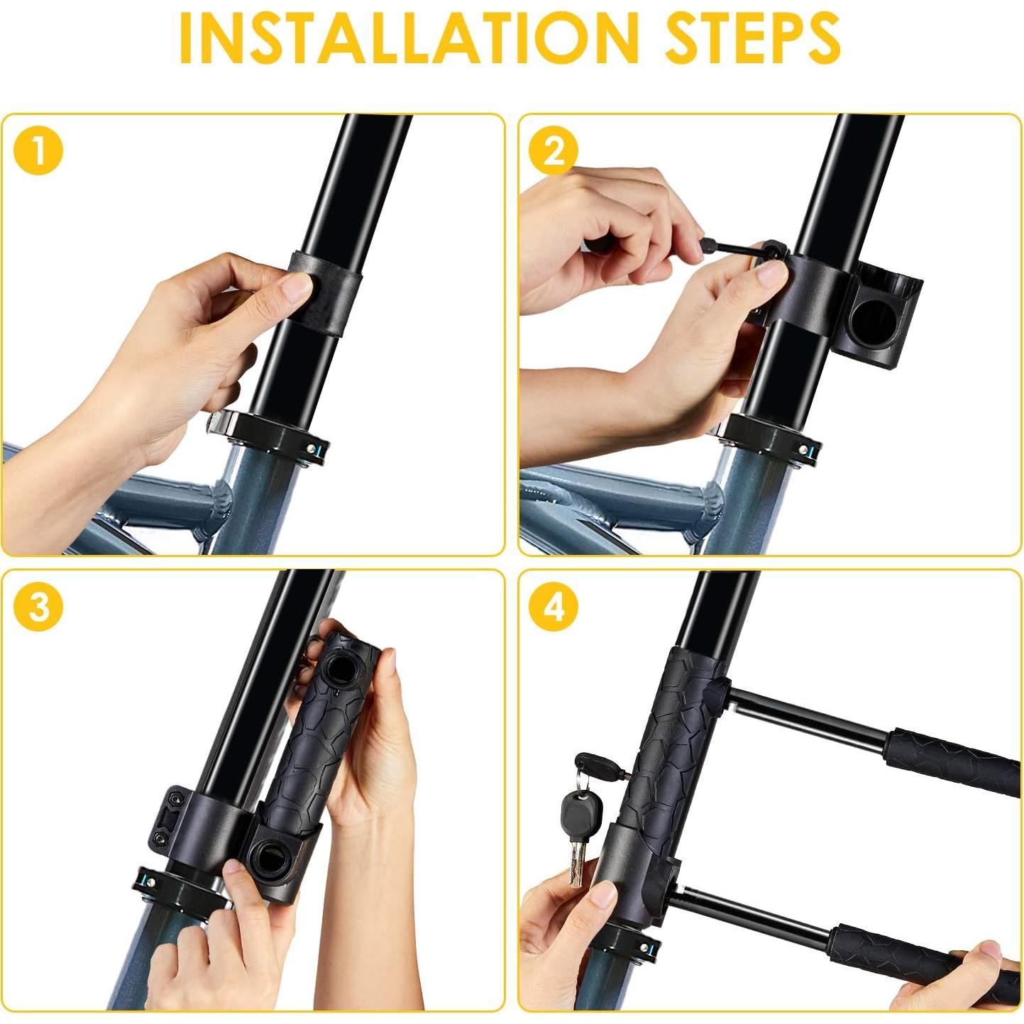 Candado U para Bicicleta VVA con Cable de Seguridad 1.2m