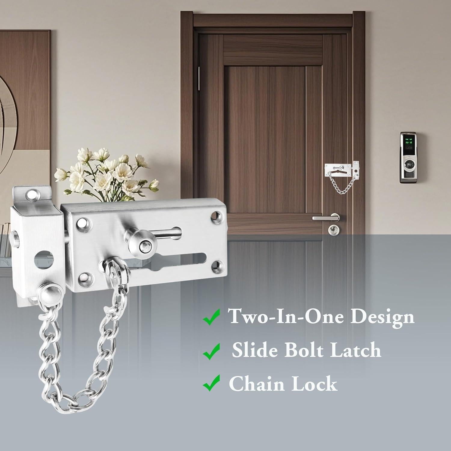 Cadena de Seguridad para Puerta Mooche Acero Inoxidable Cepillado