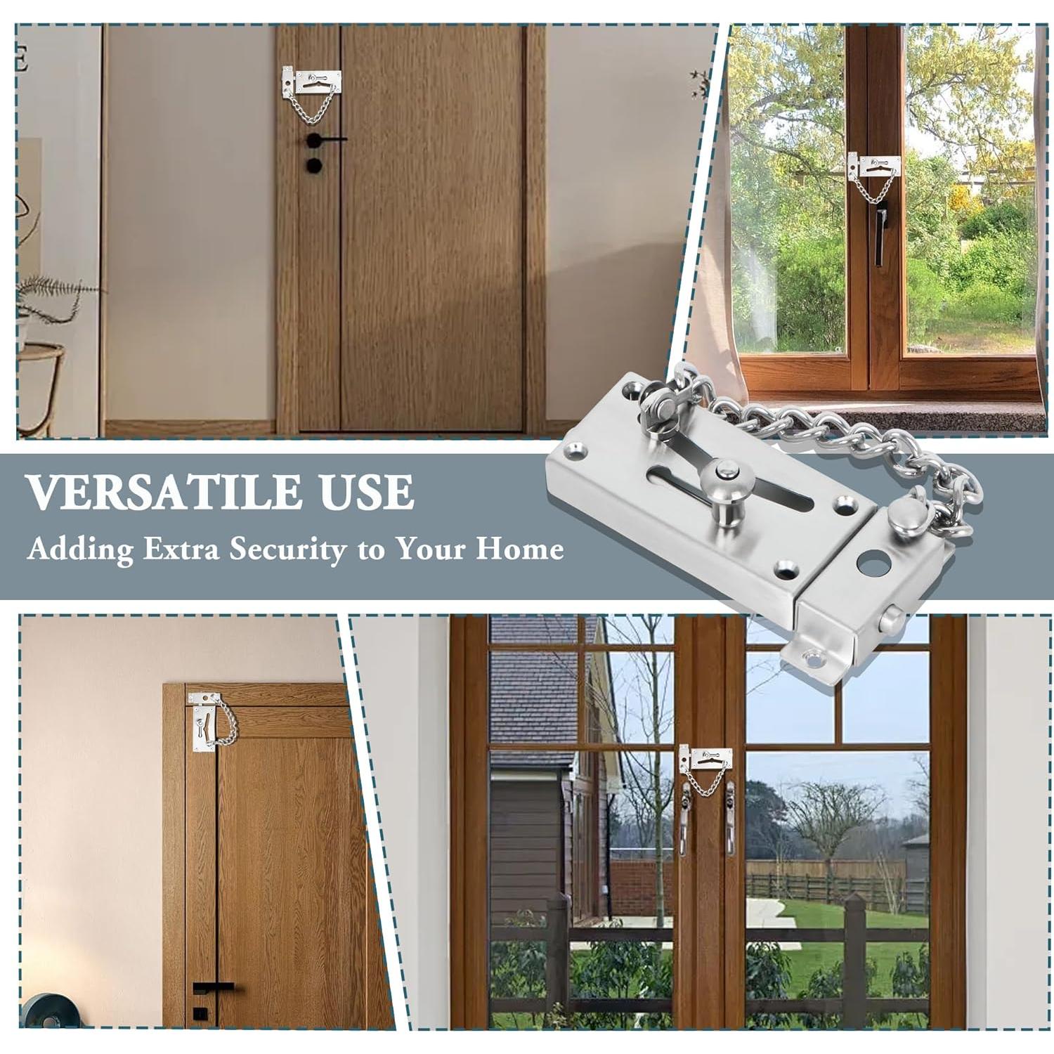 Cadena de Seguridad para Puerta Mooche Acero Inoxidable Cepillado