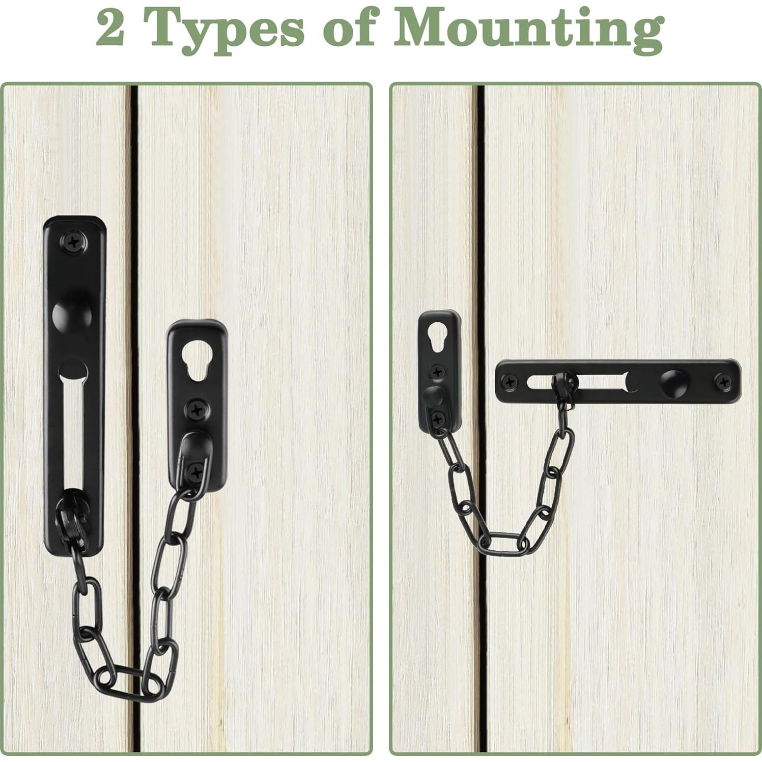 Cerradura de cadena Mooche 220mm acero inoxidable negra