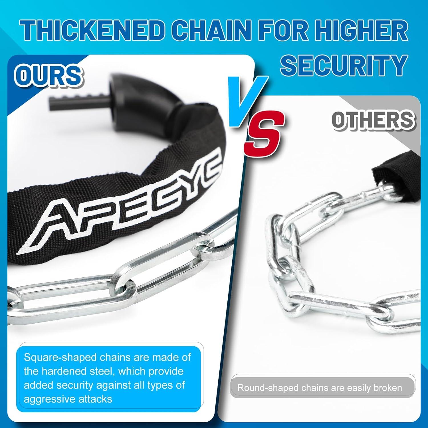 Candado de Cadena para Bicicleta APECYC 150cm Alta Seguridad