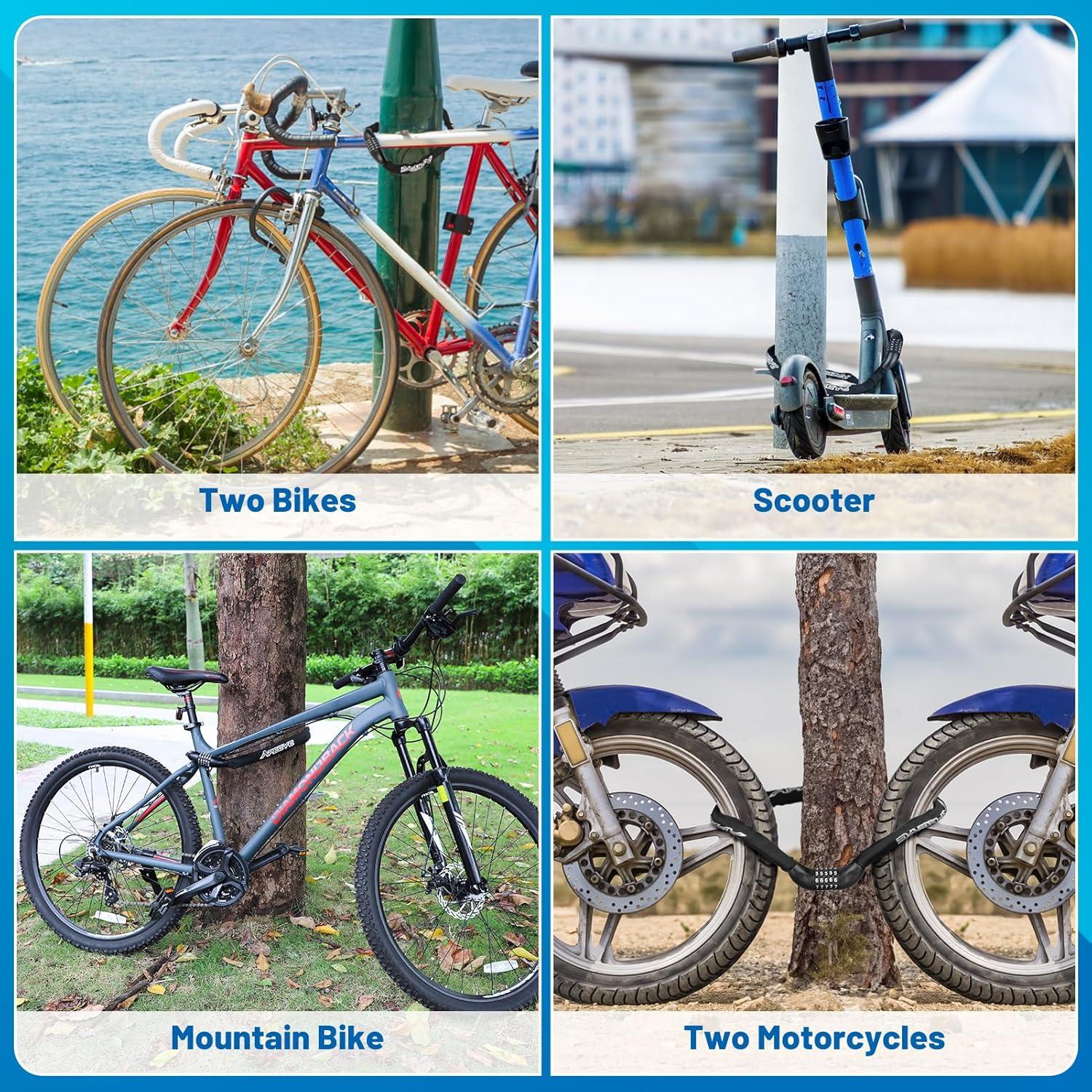 Candado de Cadena para Bicicleta APECYC 150cm Alta Seguridad