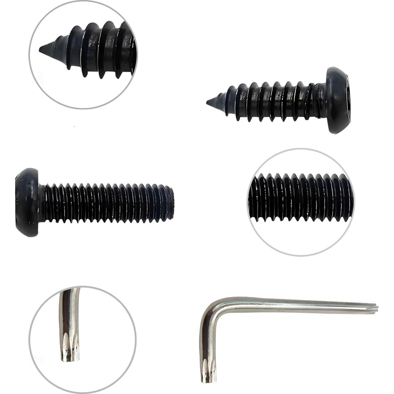 Tornillos Antirrobo QKWL para Placas de Matrícula - Acero Inoxidable