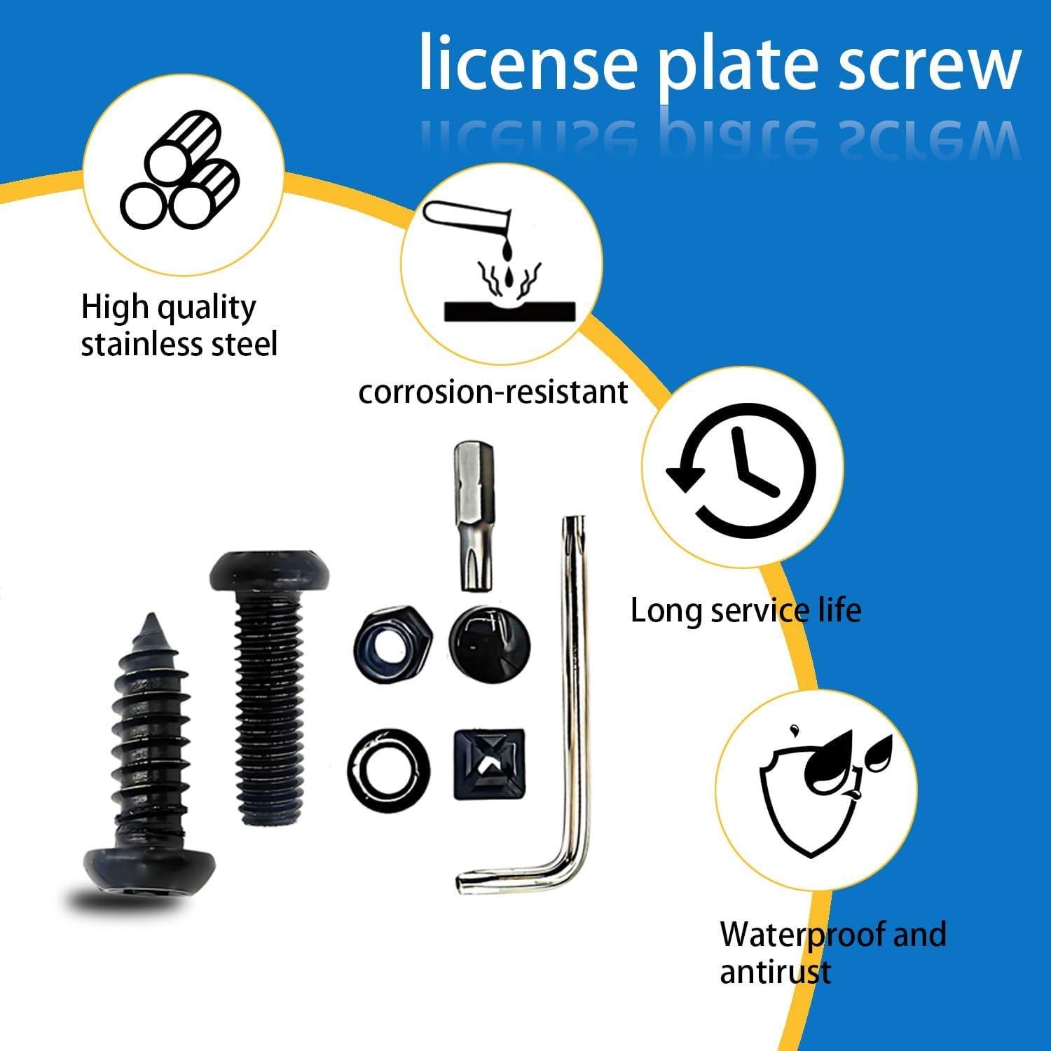 Tornillos Antirrobo QKWL para Placas de Matrícula - Acero Inoxidable