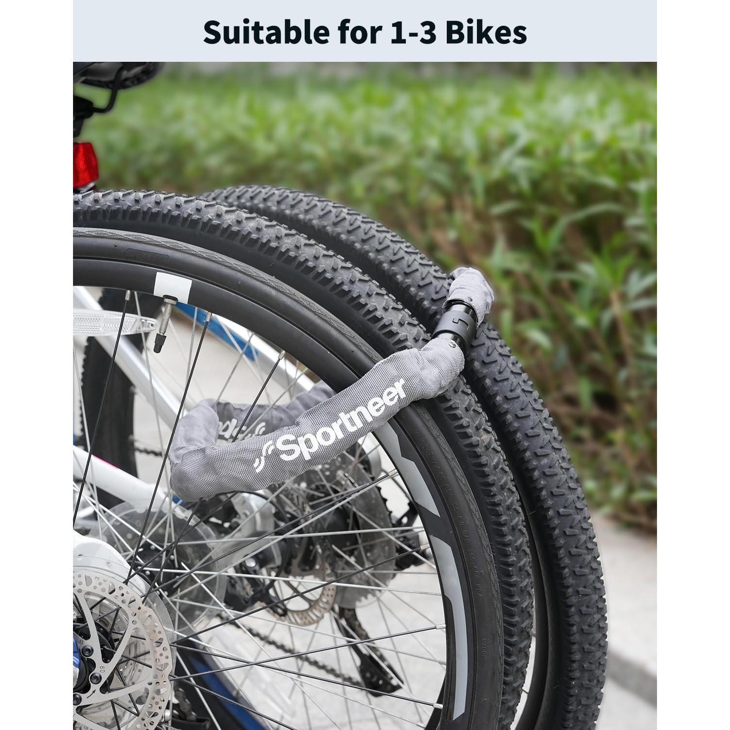 Candado de Cadena Sportneer 8mm Antirrobo con 2 Llaves 1.22m