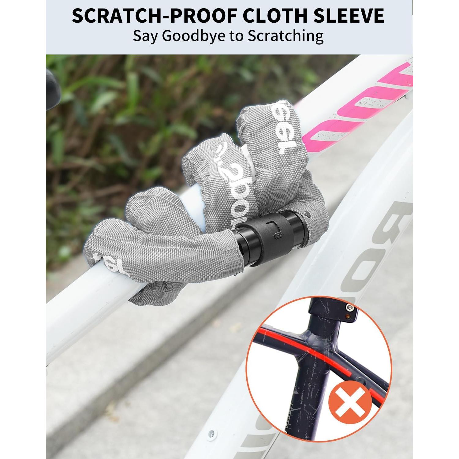 Candado de Cadena Sportneer 8mm Antirrobo con 2 Llaves 1.22m