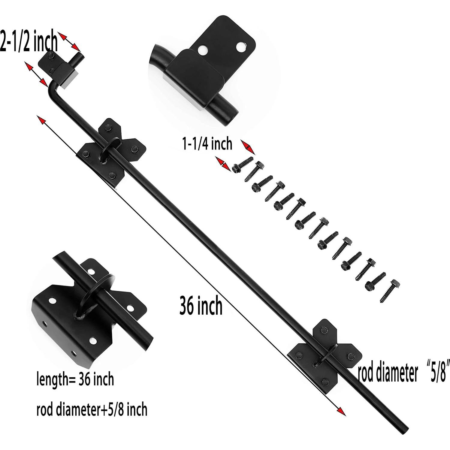 Varilla de bloqueo de caña 36" Wedelweib - Paquete de 2