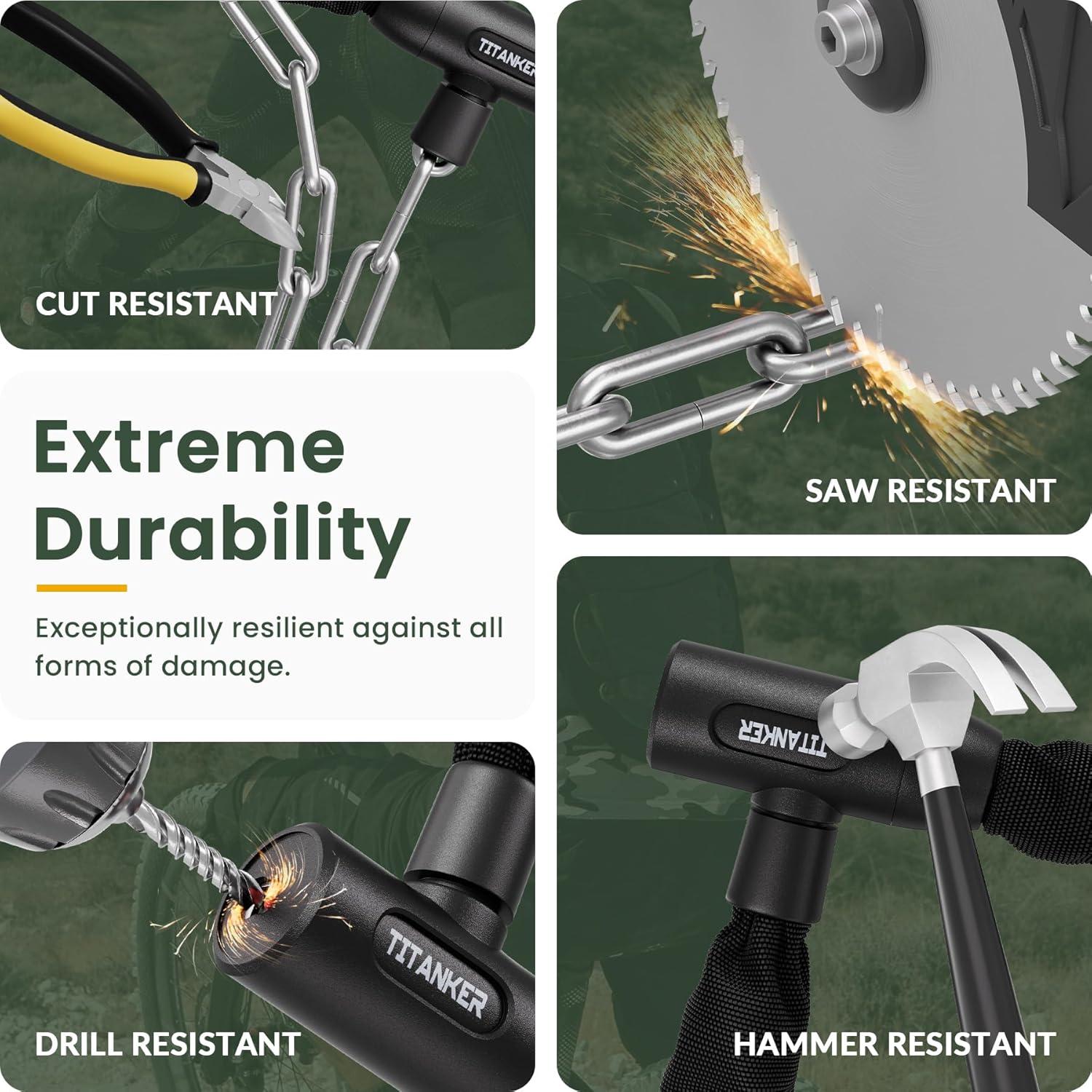 Candado de Cadena Titanker 0.91m 6mm Alta Resistencia Antirrobo