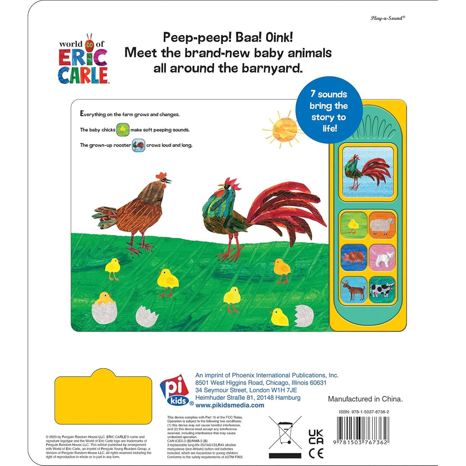 World of Eric Carle, Farm Babies 7-Button Sound Book - PI Kids