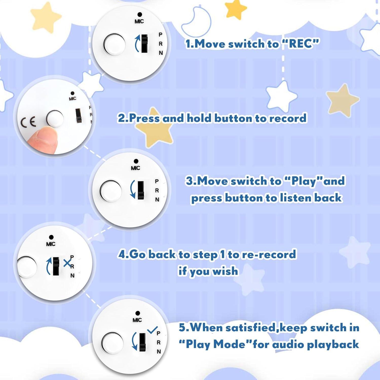 Grabadora de Voz 20 Segundos Handepo - 2 Pcs para Juguetes