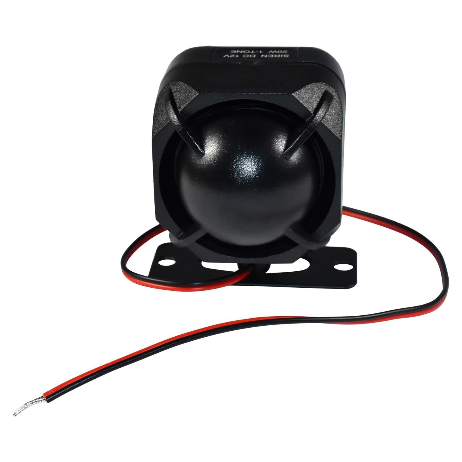 Sirena de Alarma Electrónica HQRP 20W 12V 118dB Negra