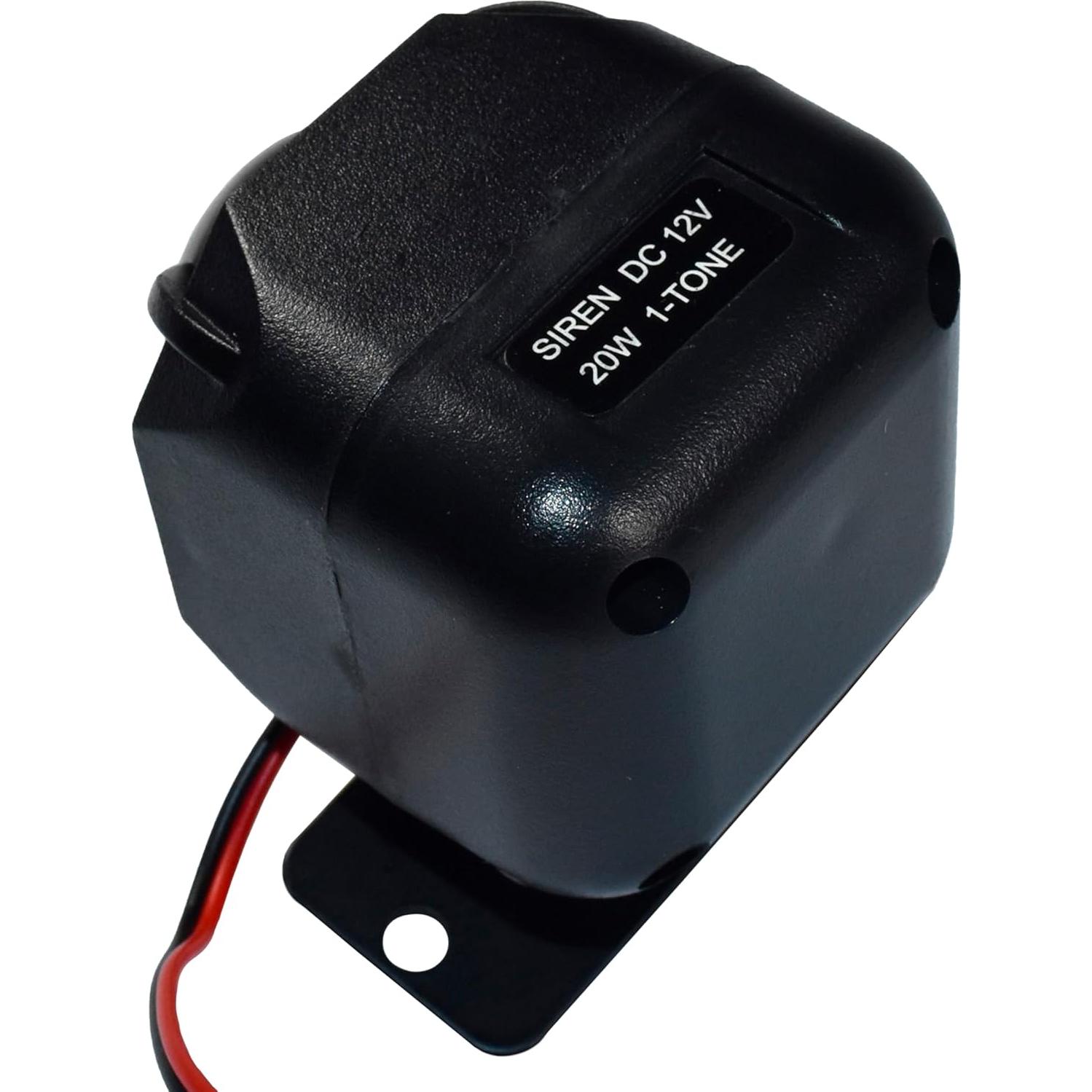 Sirena de Alarma Electrónica HQRP 20W 12V 118dB Negra