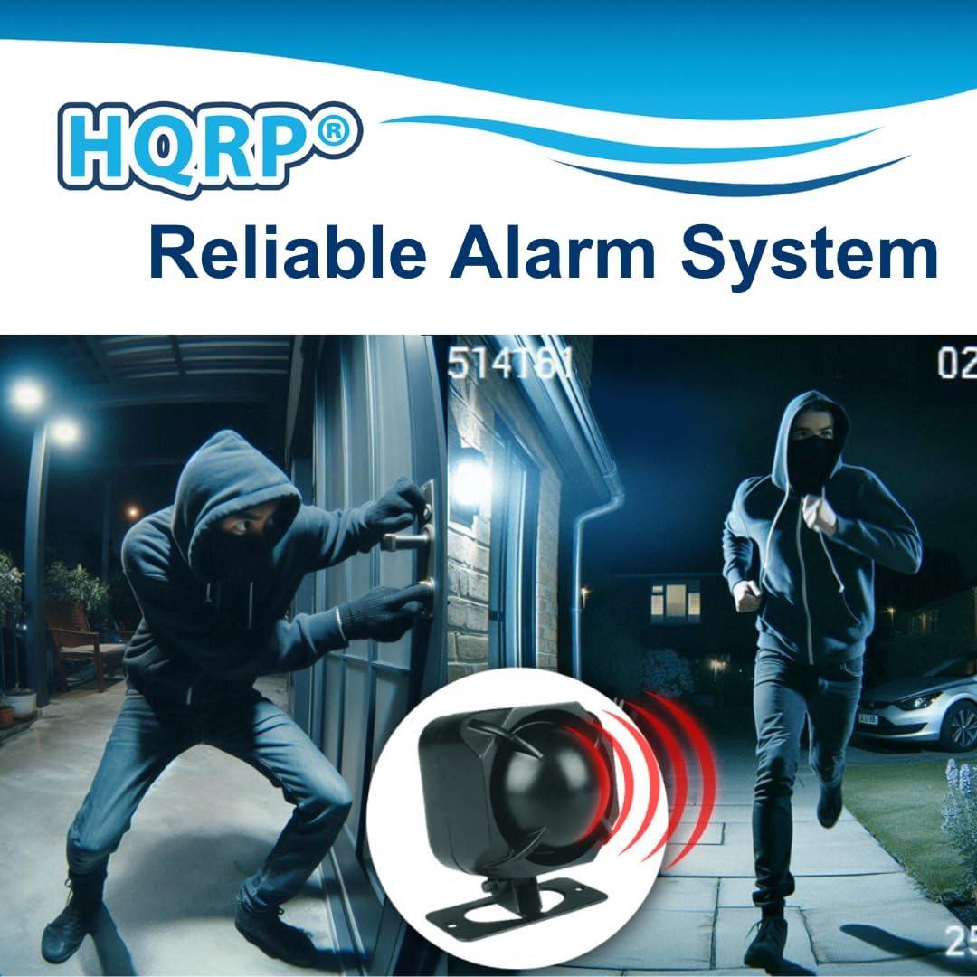 Sirena de Alarma Electrónica HQRP 20W 12V 118dB Negra