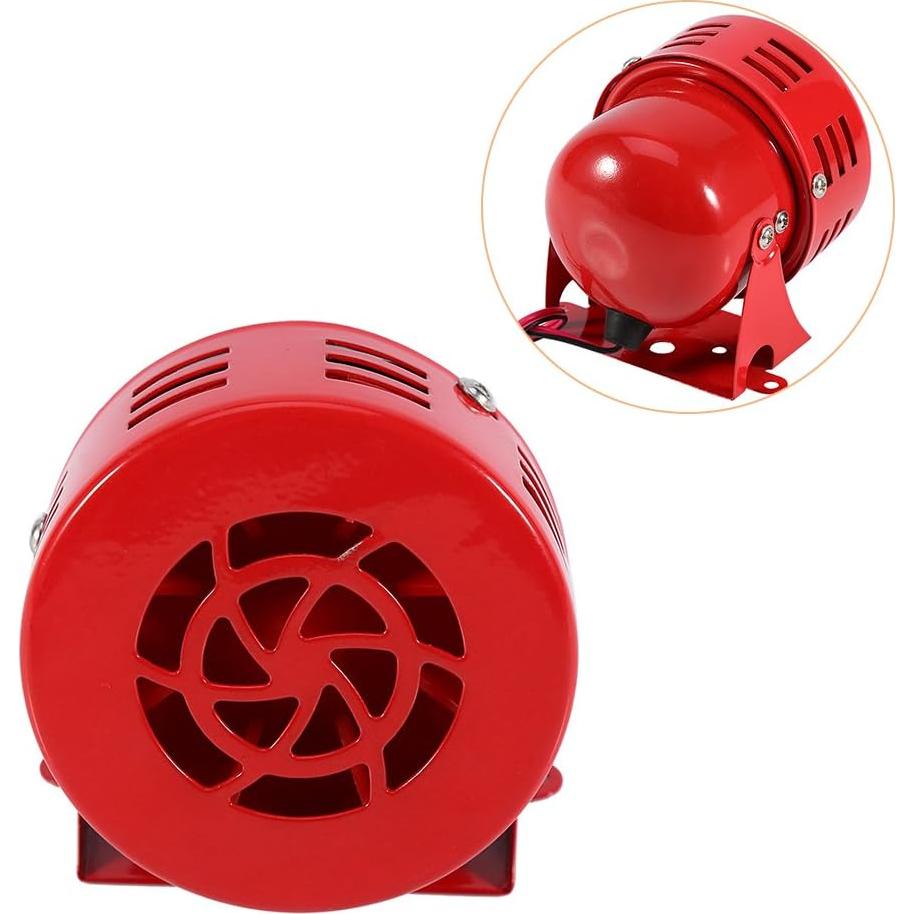 Sirena de Alarma de Aire Yosoo 12V Roja 110dB 9x9x7.5cm