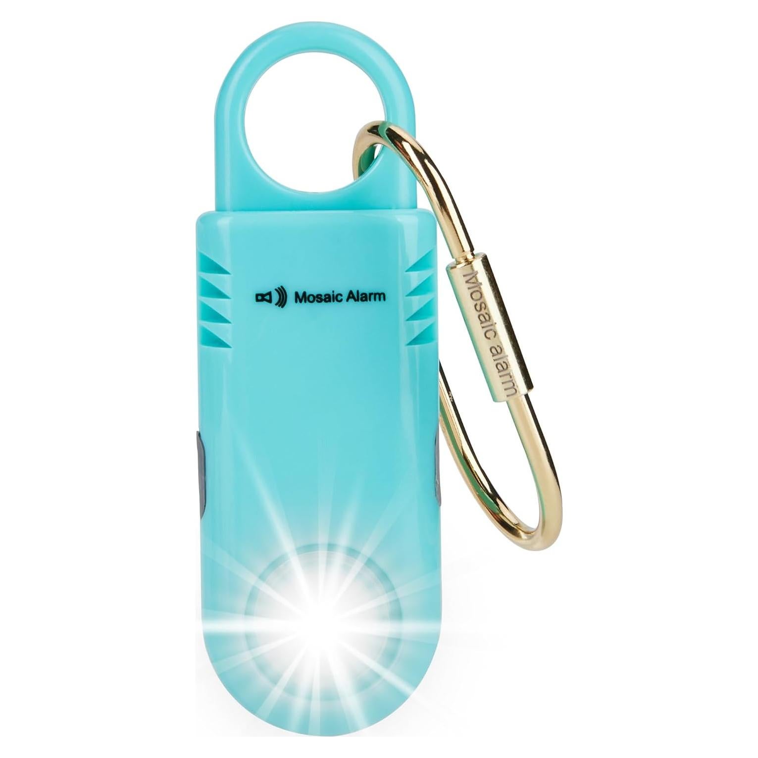 Alarma de Seguridad Personal Recargable 135dB con Luz LED Aqua