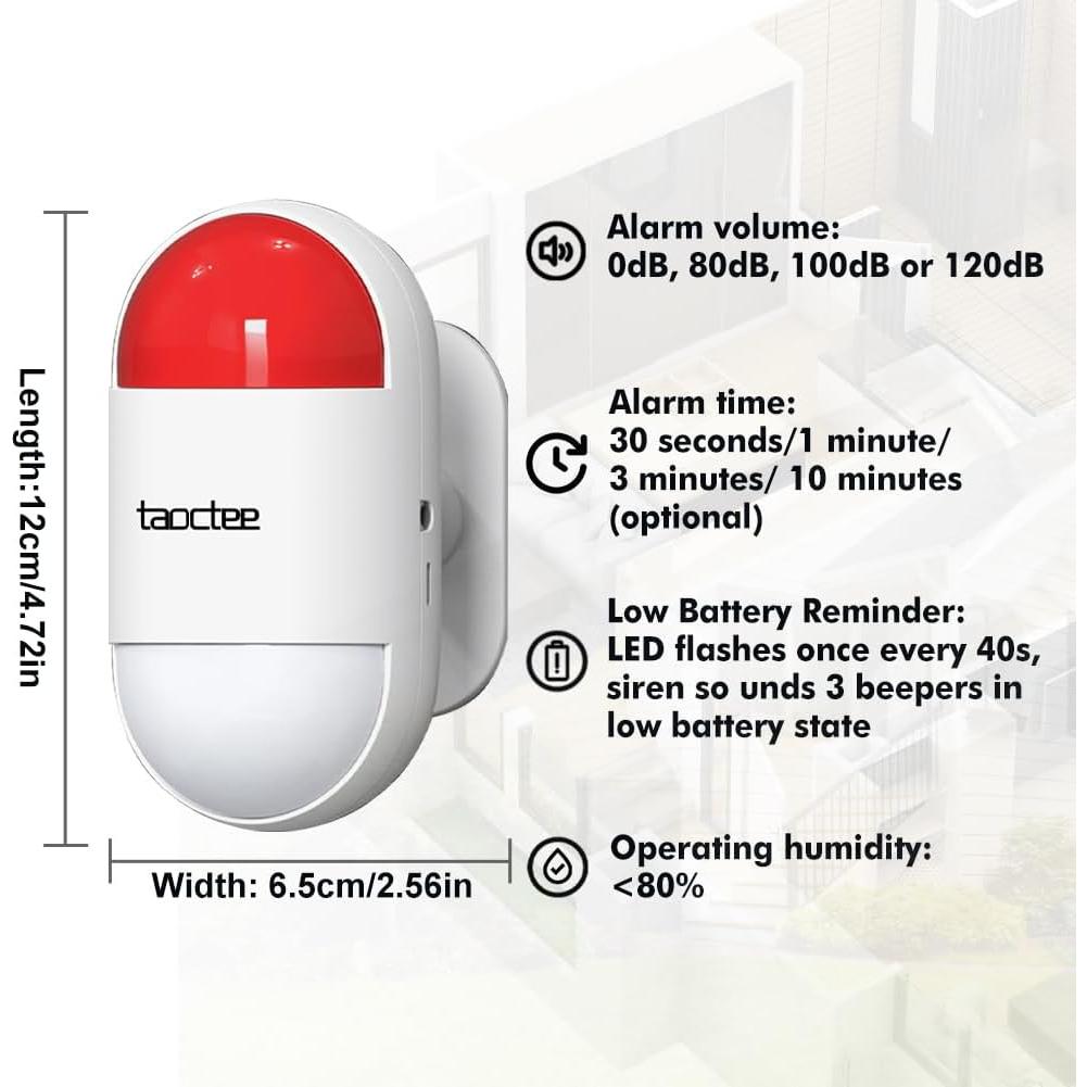 Botón de Pánico Estroboscópico Taoctee con Alarma 120 dB