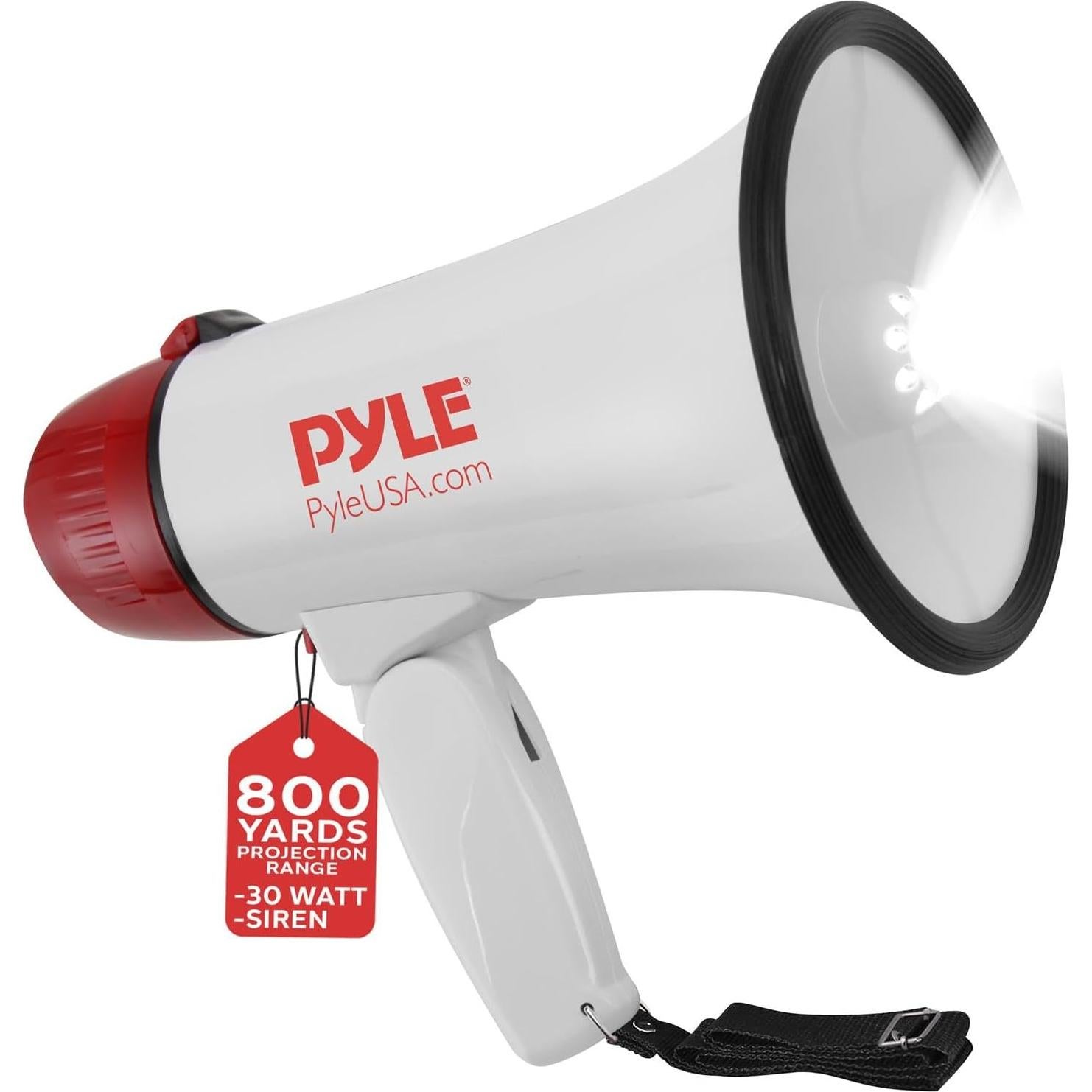 Megáfono Pyle Bullhorn 30W con Sirena y Control de Volumen