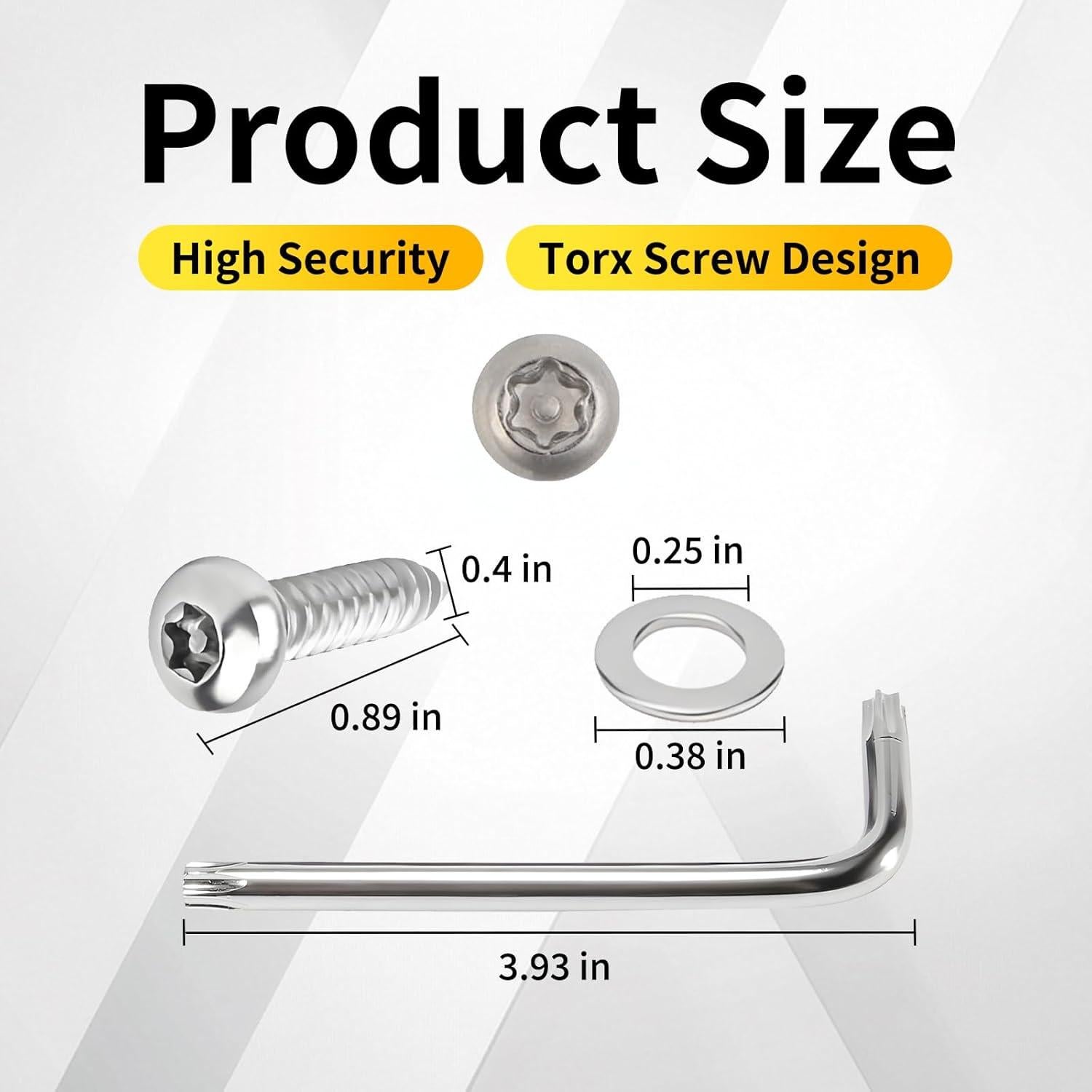 Tornillos Antirrobo para Placas de Matrícula HAVANSIDY 8 Pcs