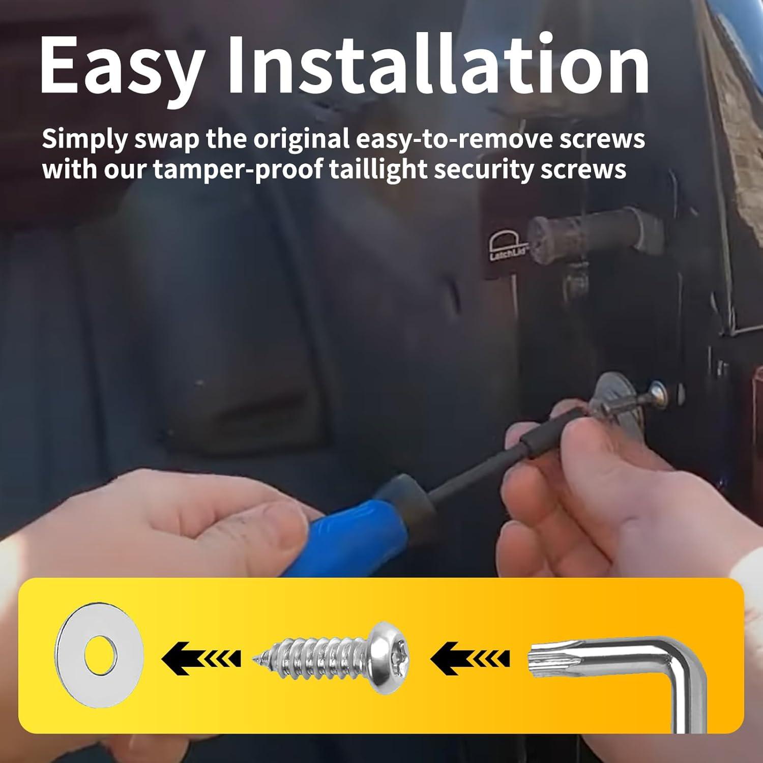 Tornillos Antirrobo para Placas de Matrícula HAVANSIDY 8 Pcs