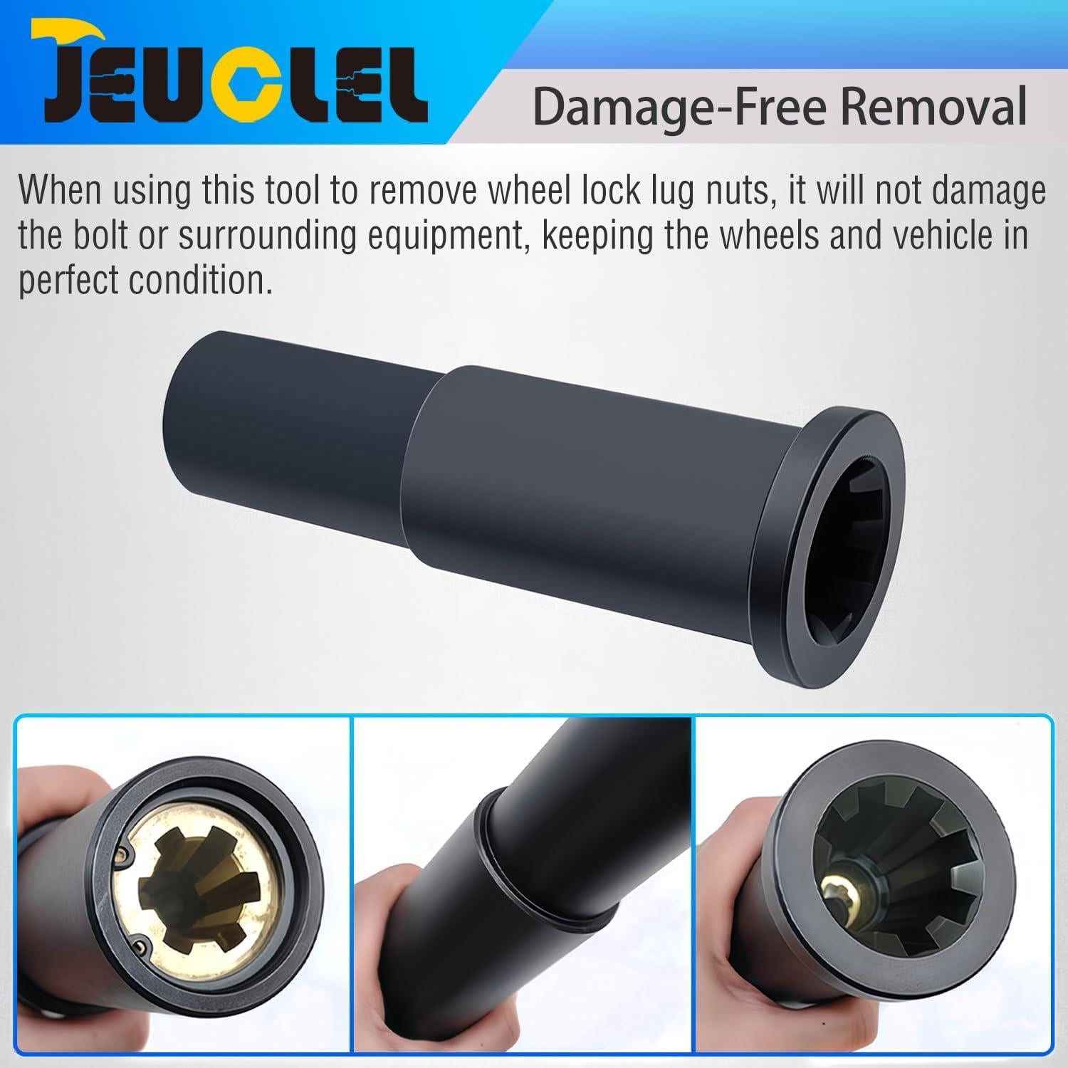 Extractor de Tuercas de Bloqueo de Rueda JEUCLEL 5.64kg