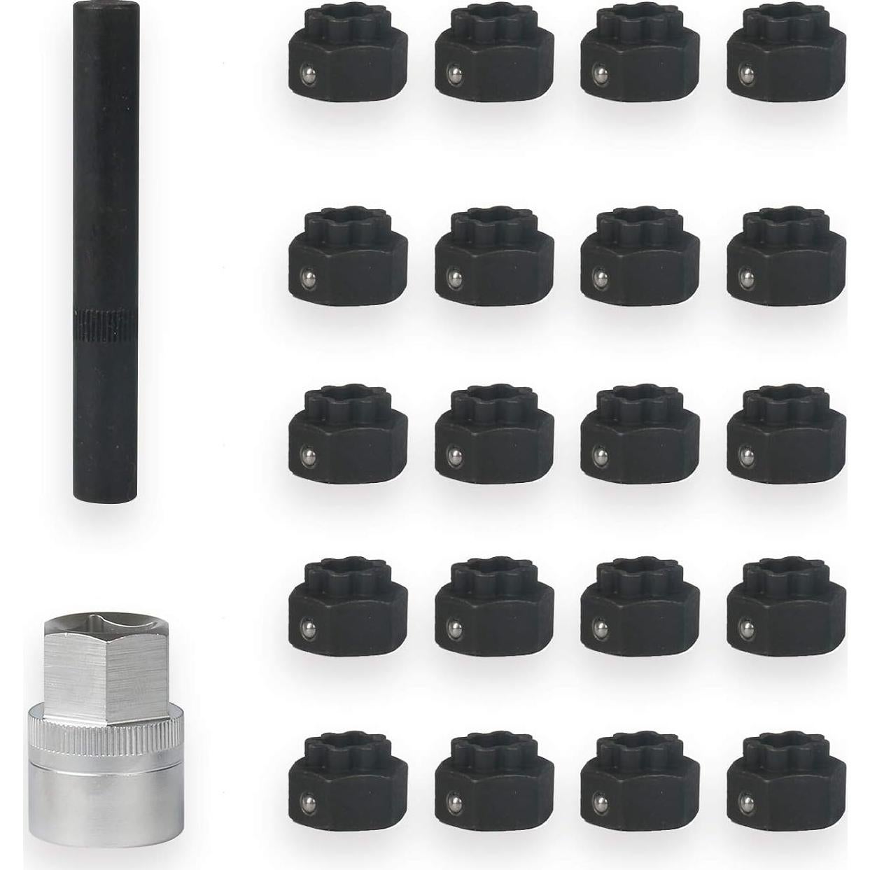 Juego de Llaves de Tuercas de Rueda BELEY 22pcs para Audi