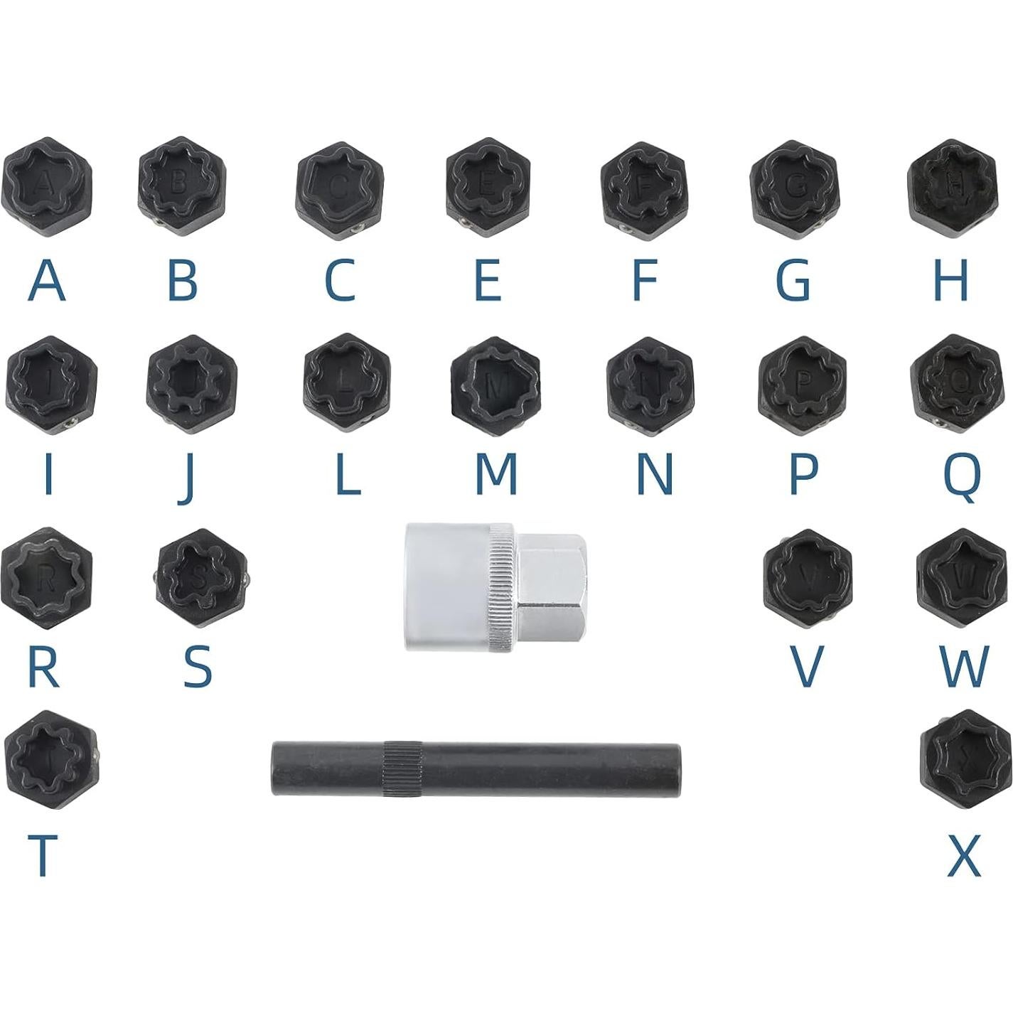 Juego de Llaves de Tuercas de Rueda BELEY 22pcs para Audi