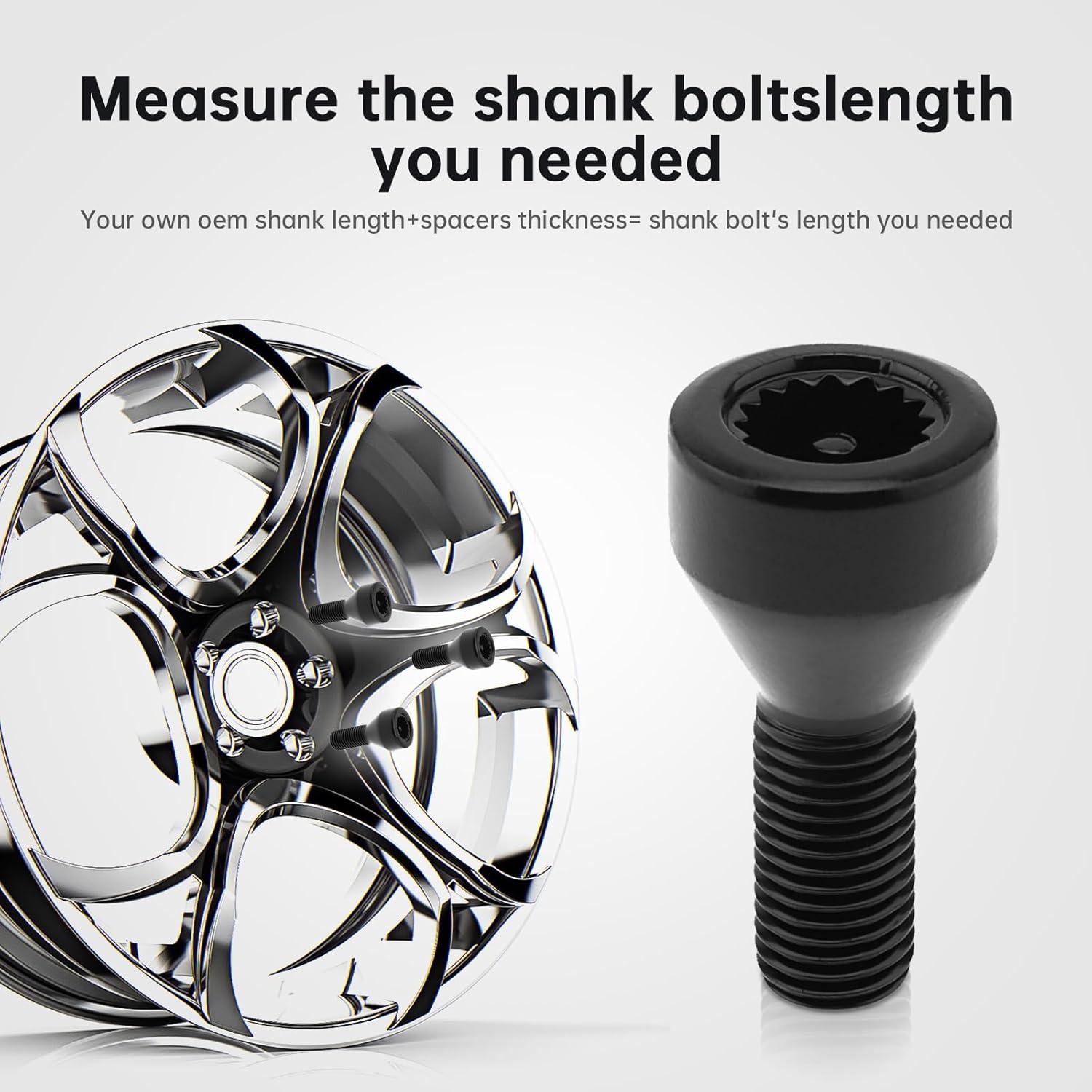 Juego de Tuercas de Seguridad M12x1.5mm ePathChina para BMW