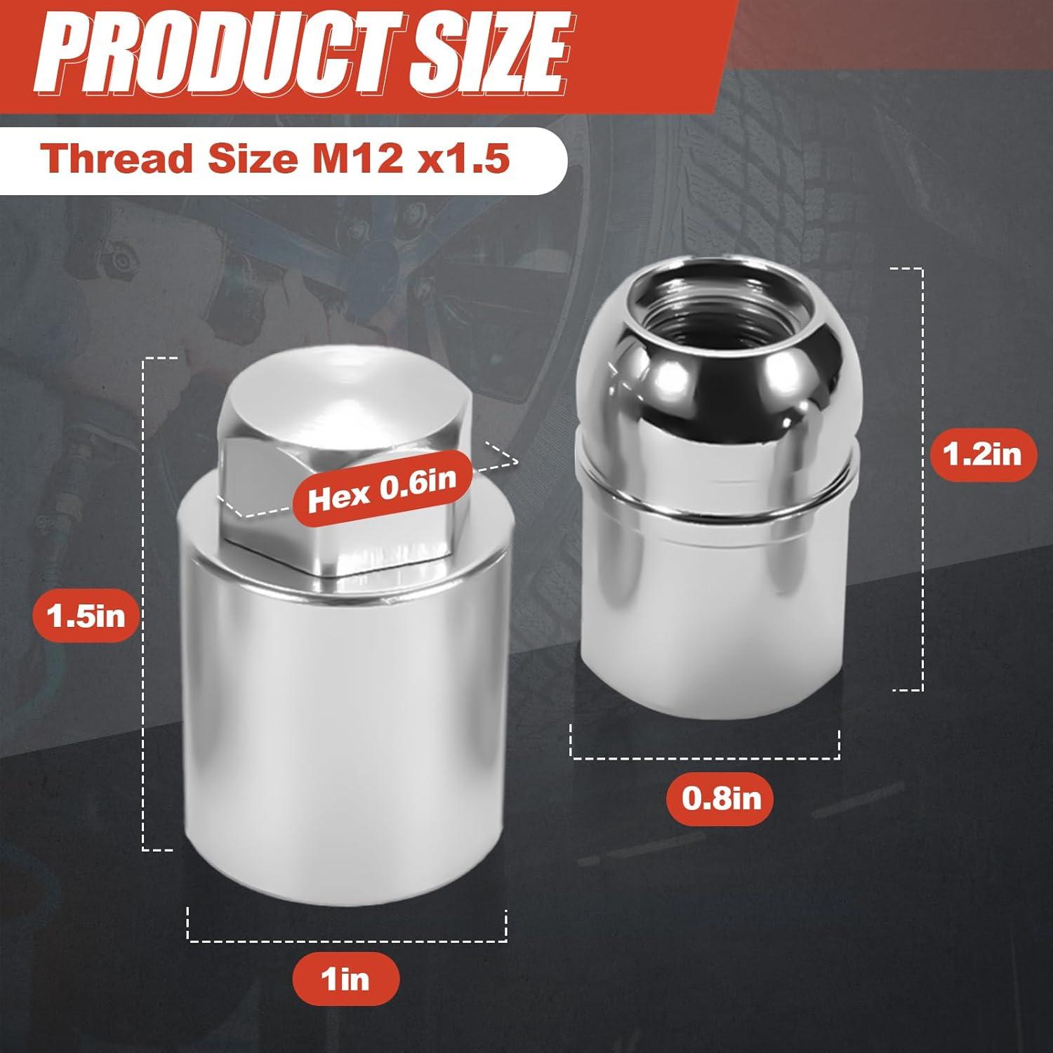 Tuercas de Bloqueo de Rueda M12x1.5 Antirrobo Honda 2008-2025