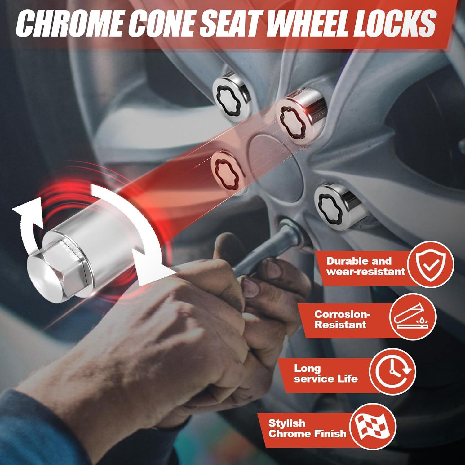 Tuercas de Bloqueo de Rueda M12x1.5 Antirrobo Honda 2008-2025