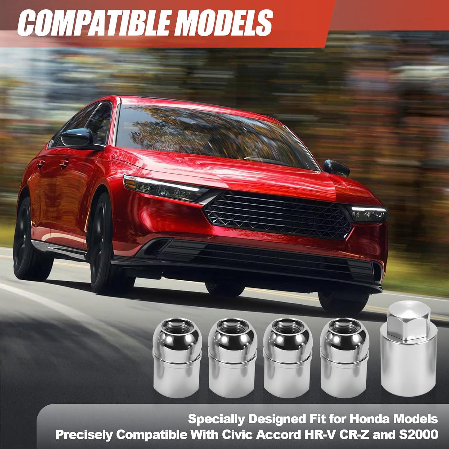 Tuercas de Bloqueo de Rueda M12x1.5 Antirrobo Honda 2008-2025