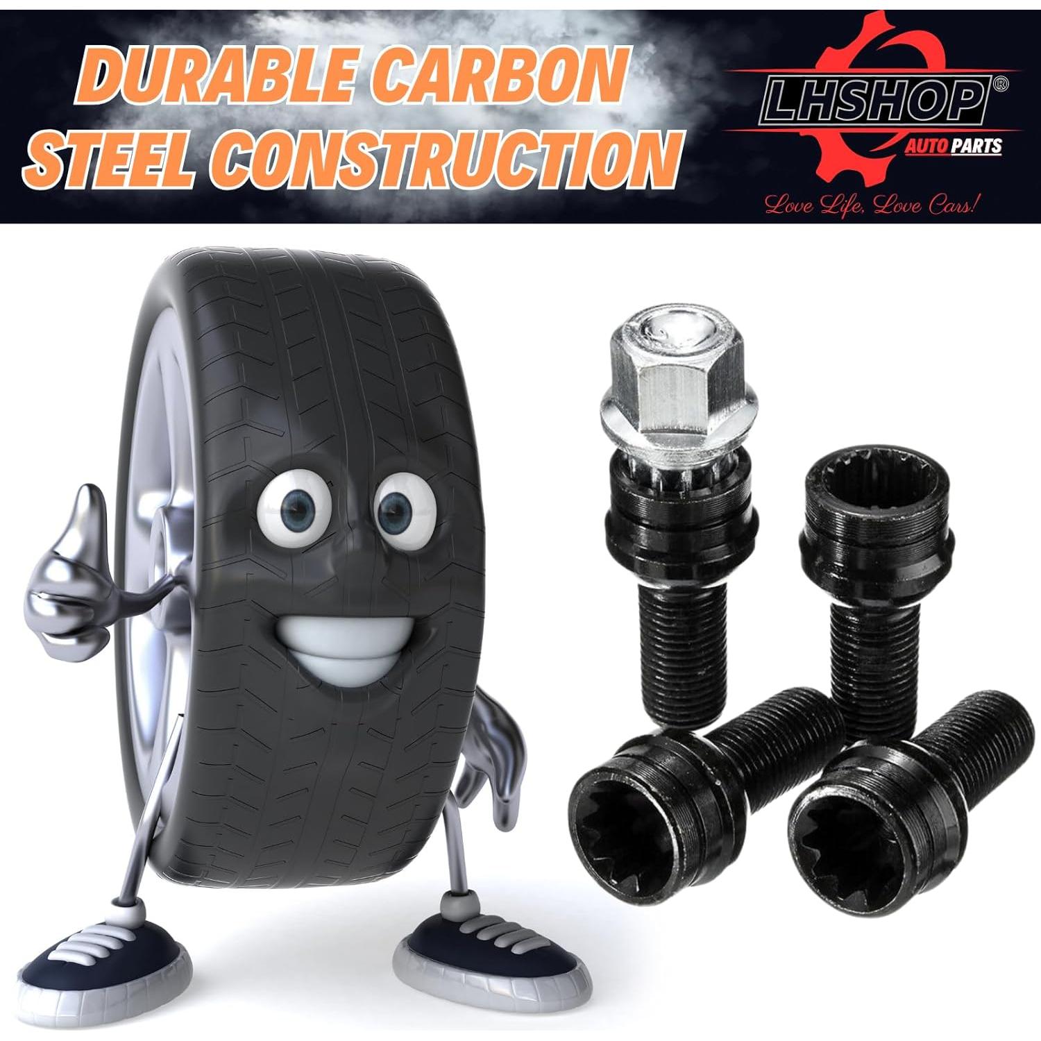 Tuercas de bloqueo M14x1.5 Qlhshop para VW Audi BMW - Juego de 5