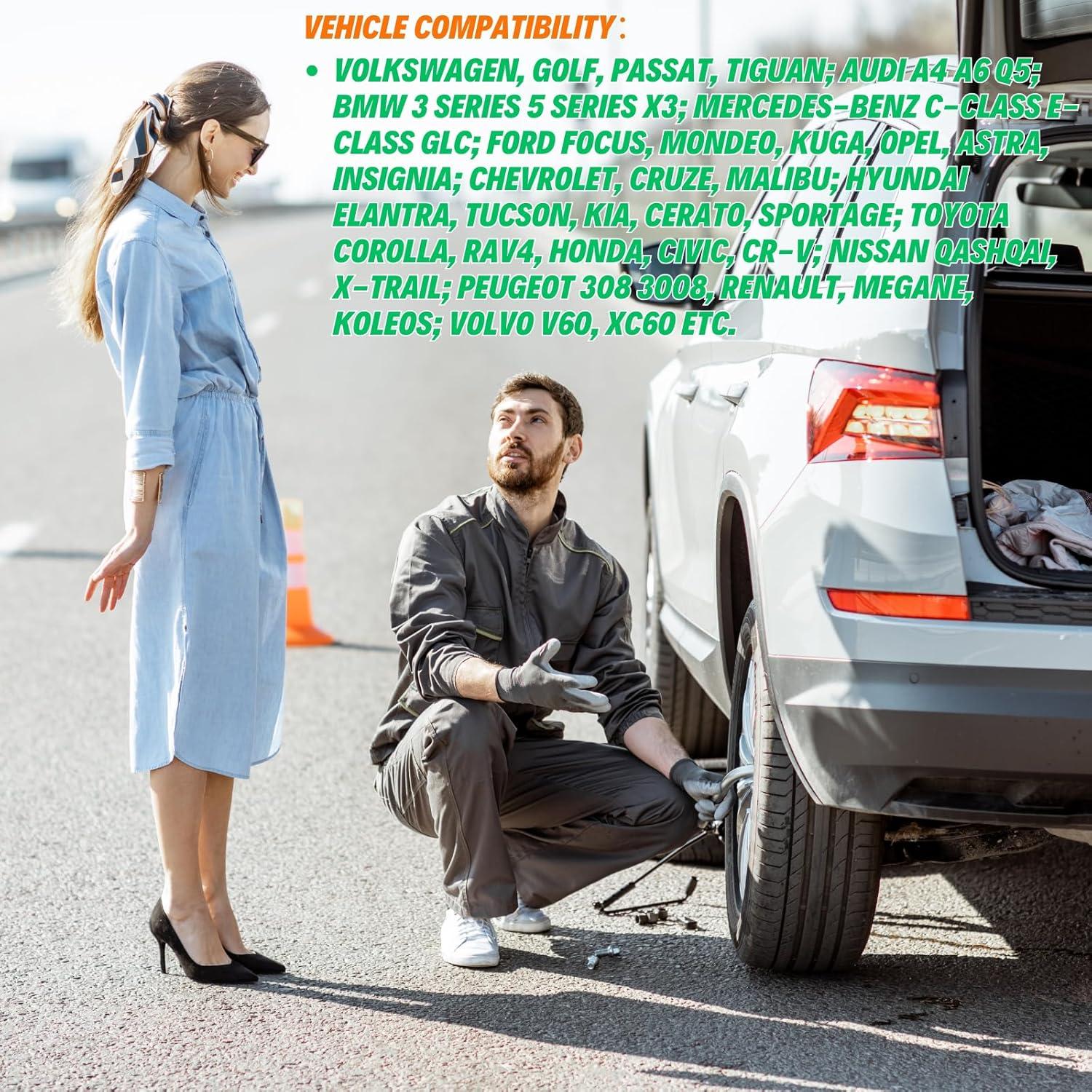 Tuercas de bloqueo M14x1.5 Qlhshop para VW Audi BMW - Juego de 5