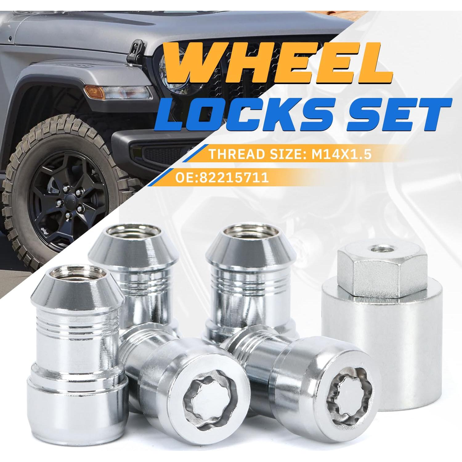 Juego de Tuercas de Bloqueo de Rueda PQY M14x1.5 para Jeep