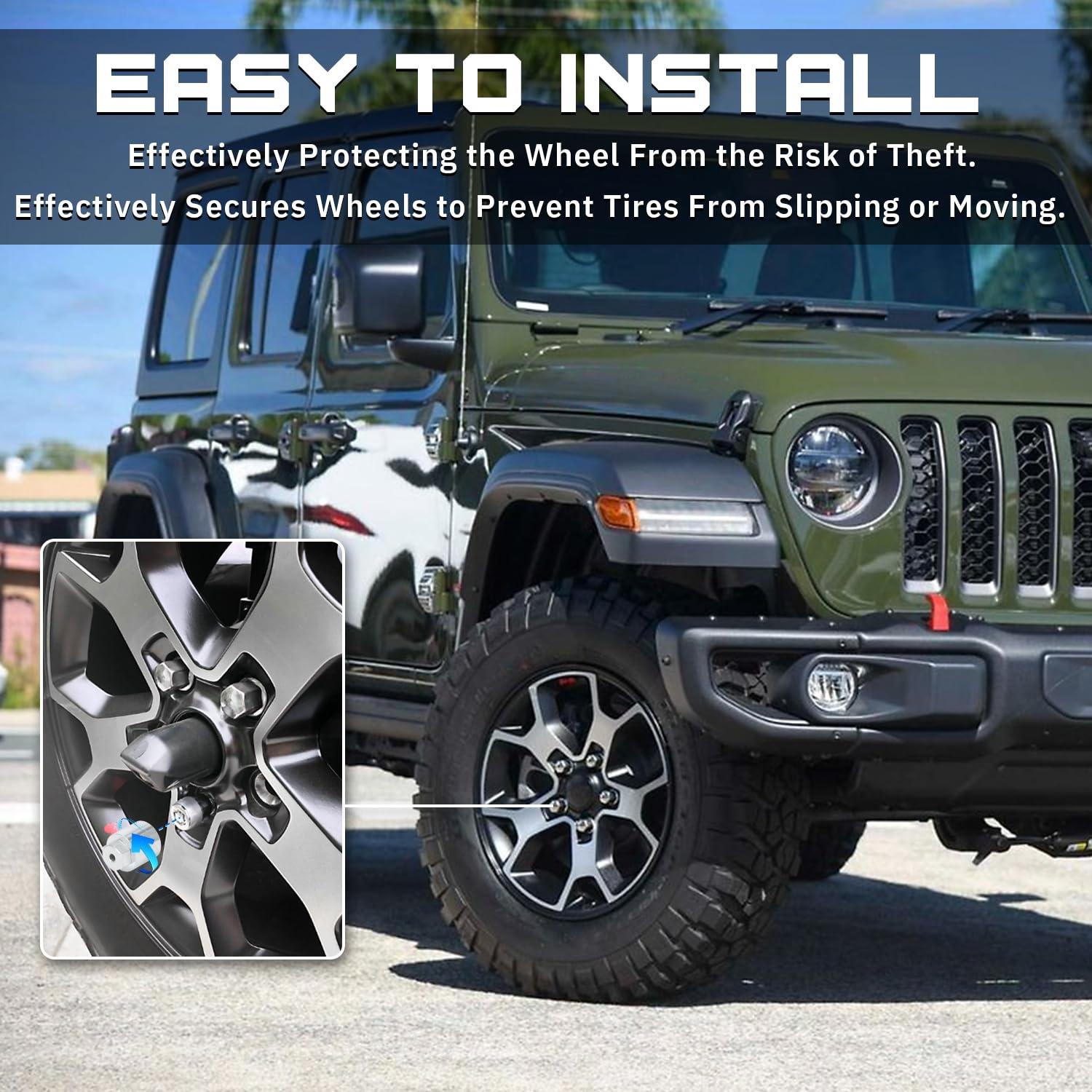 Juego de Tuercas de Bloqueo de Rueda PQY M14x1.5 para Jeep