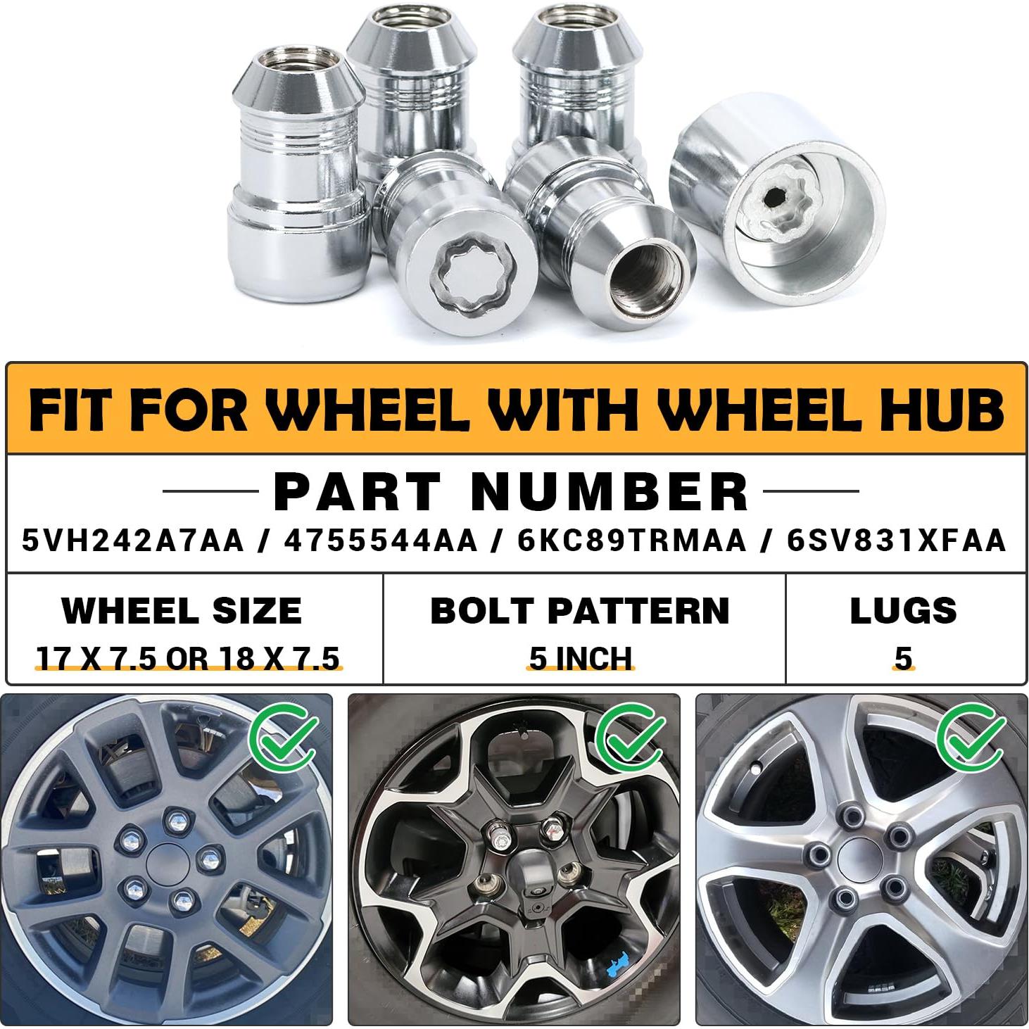 Juego de Tuercas de Bloqueo de Rueda PQY M14x1.5 para Jeep