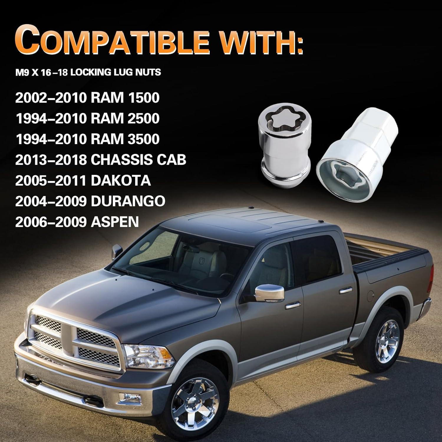 Kit de Tuercas de Bloqueo Antirrobo YWPXMY 9/16-18 para Ruedas