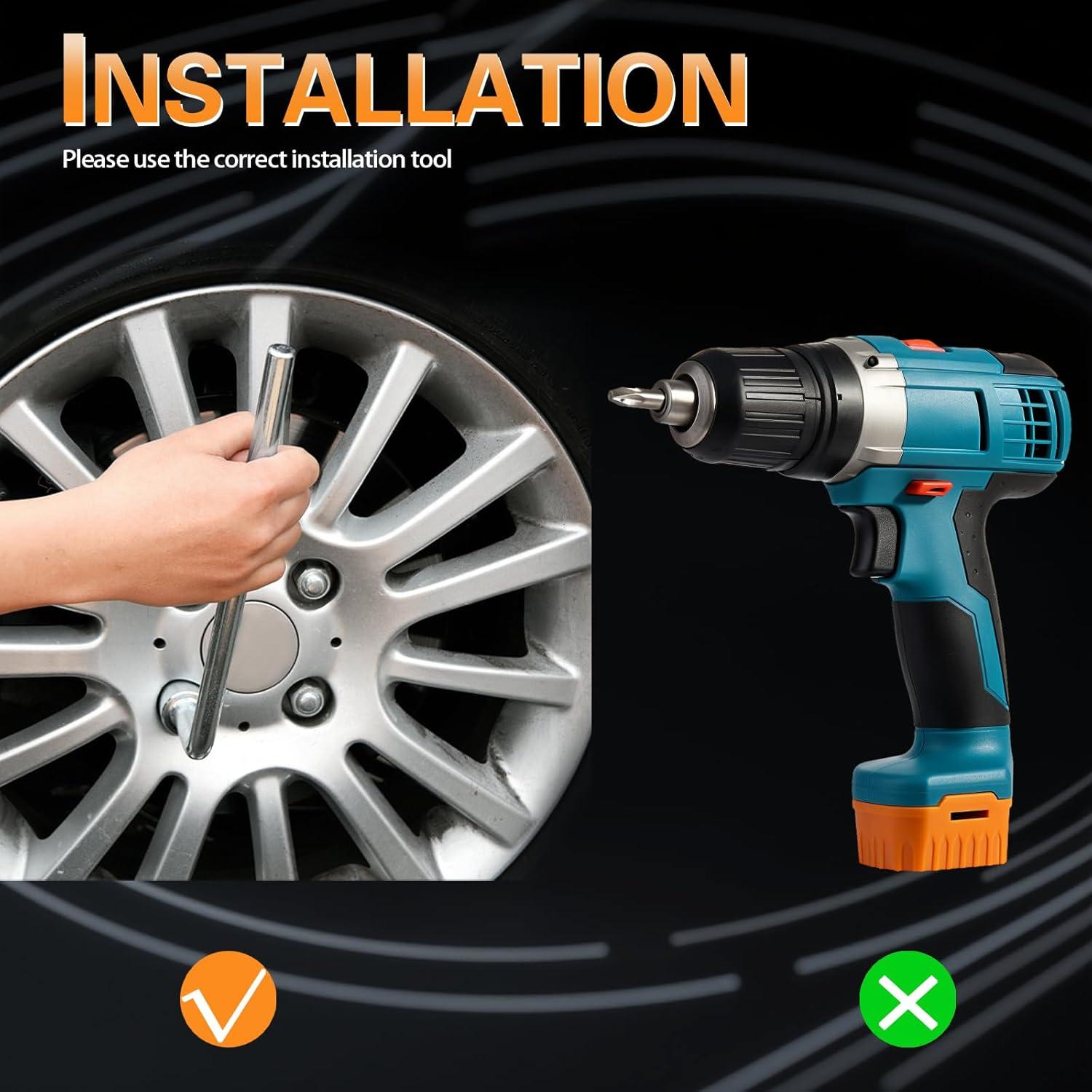 Kit de Tuercas de Bloqueo Antirrobo YWPXMY 9/16-18 para Ruedas