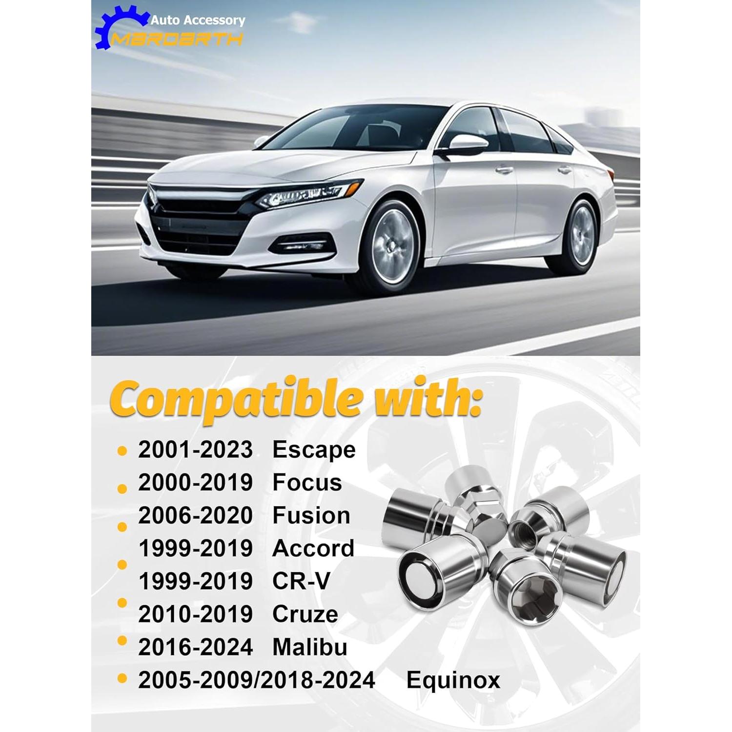 Juego de 6 Tuercas de Bloqueo de Rueda Mardarth M12x1.5 Antirrobo