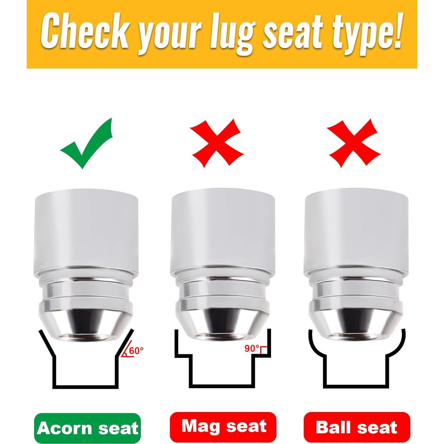 Juego de 6 Tuercas de Bloqueo de Rueda Mardarth M12x1.5 Antirrobo