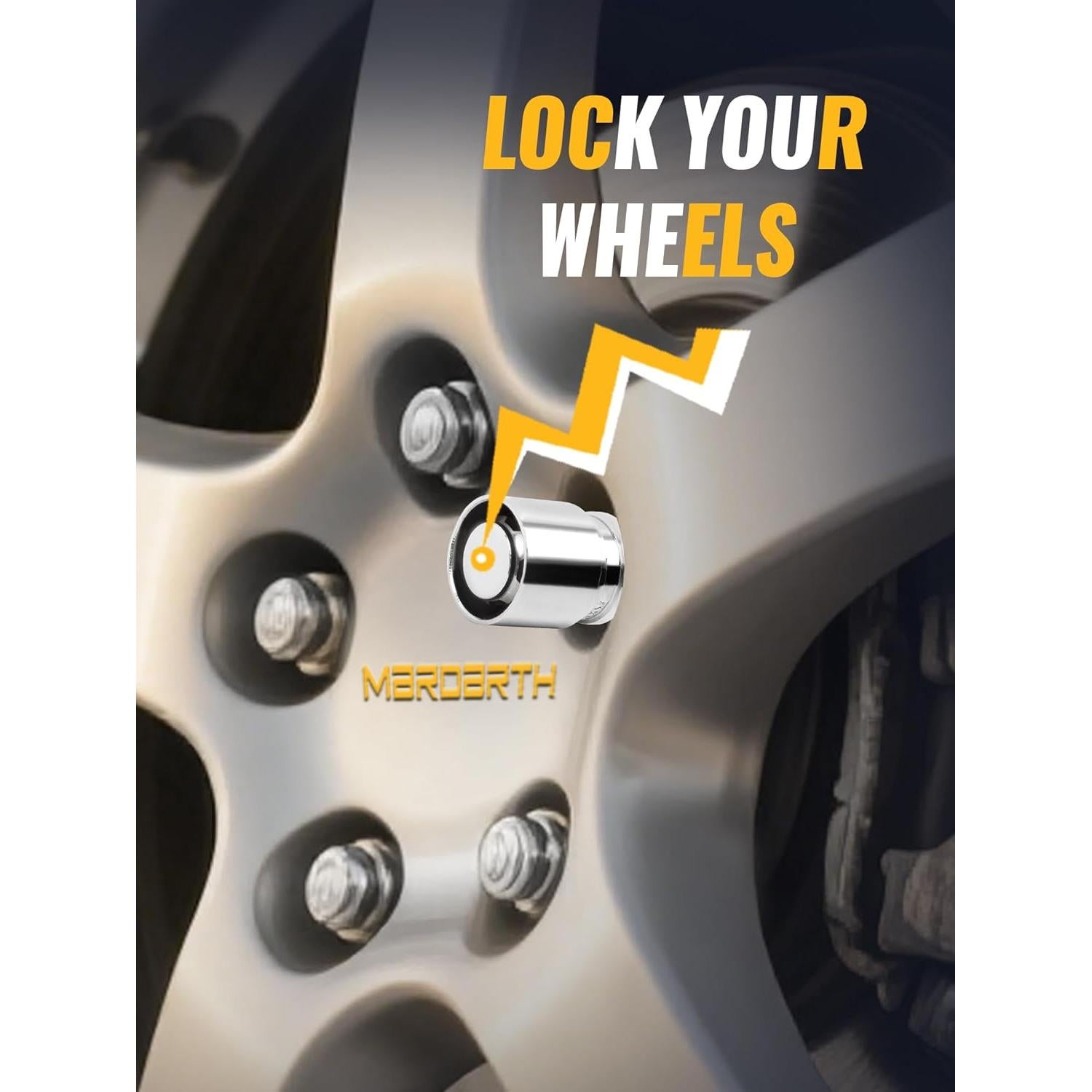 Juego de 6 Tuercas de Bloqueo de Rueda Mardarth M12x1.5 Antirrobo