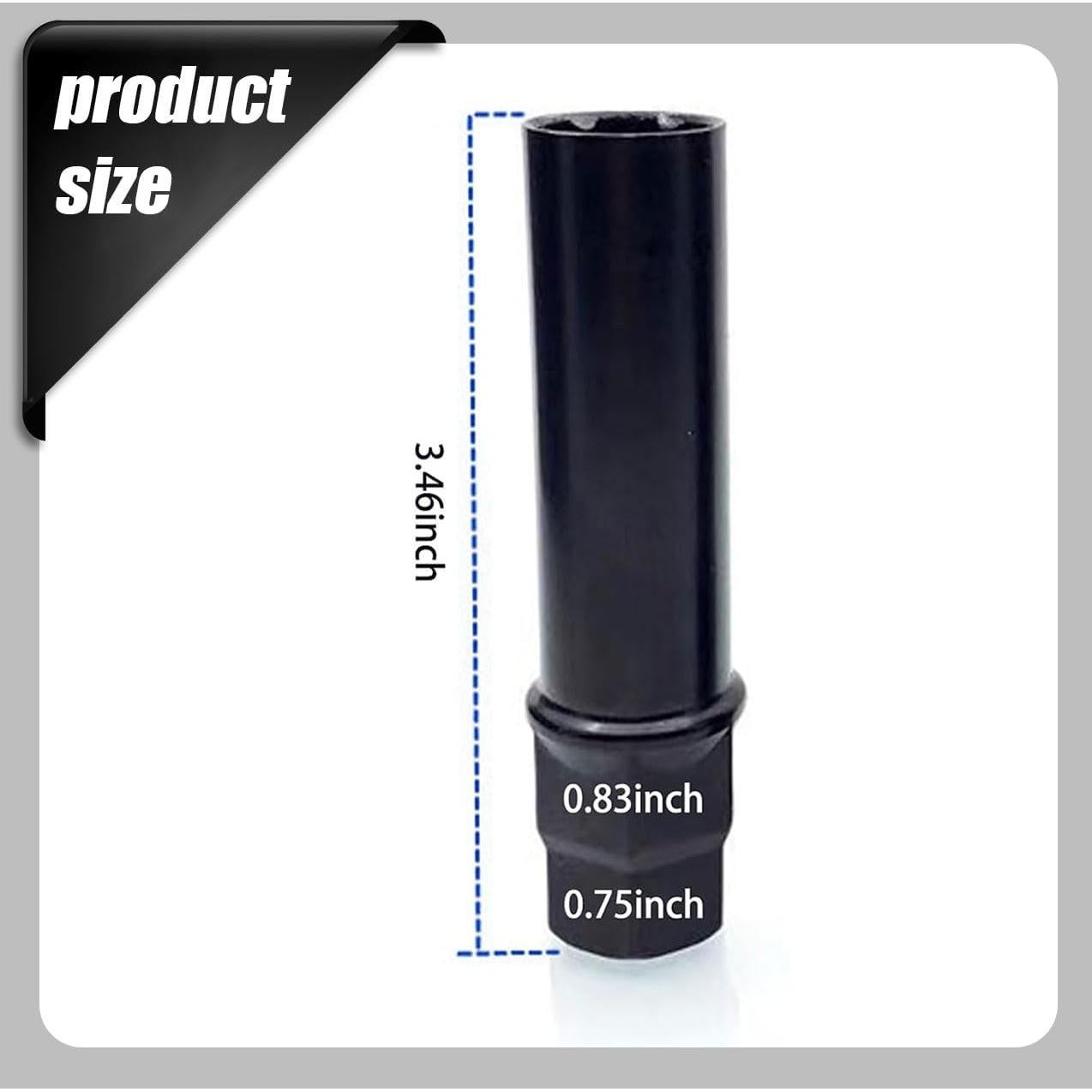 Herramienta de Instalación de Tuercas de Rueda QODOLSI 1 PC Metal Negro