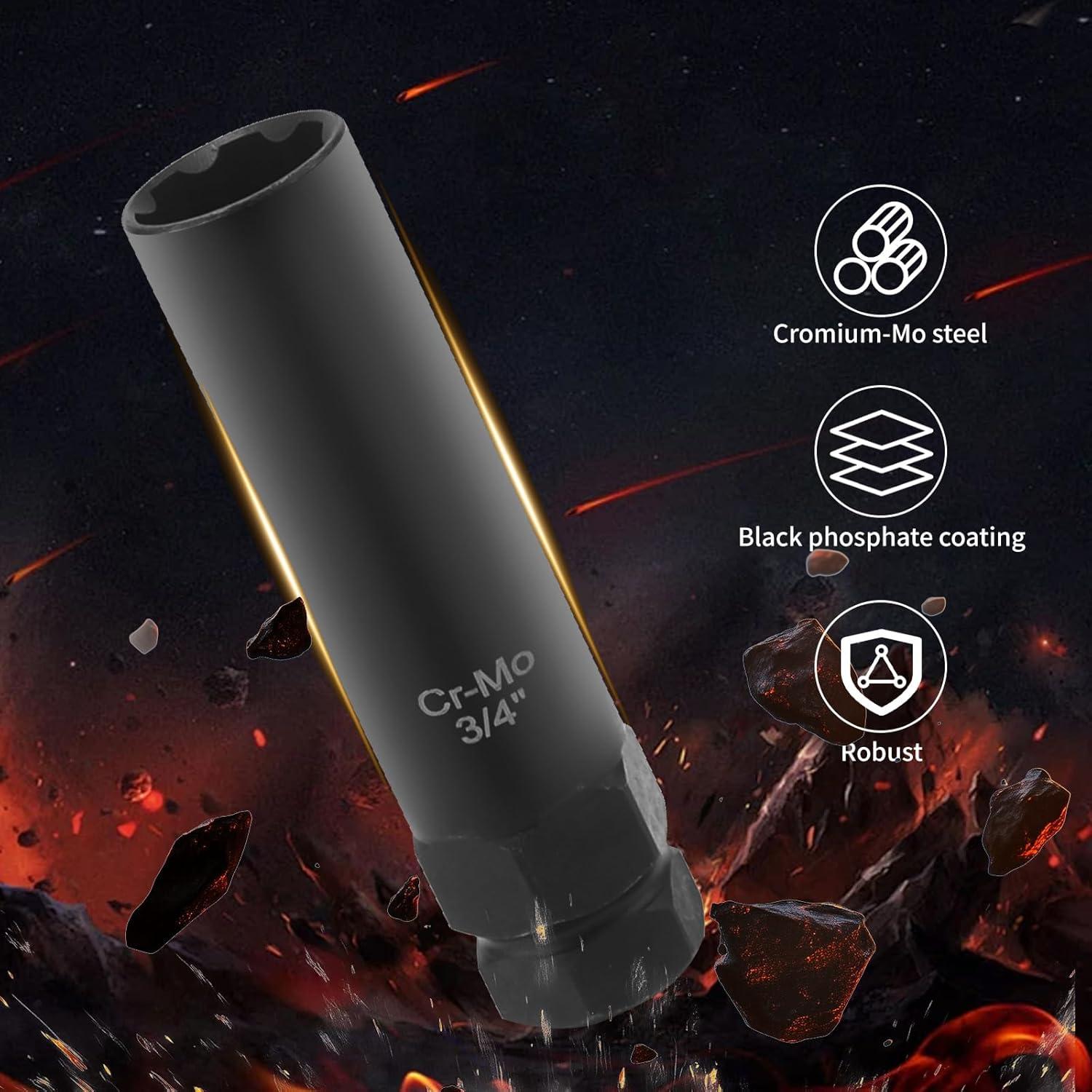 Juego de 8 Piezas de Enchufe para Tuercas de Bloqueo TVWVT