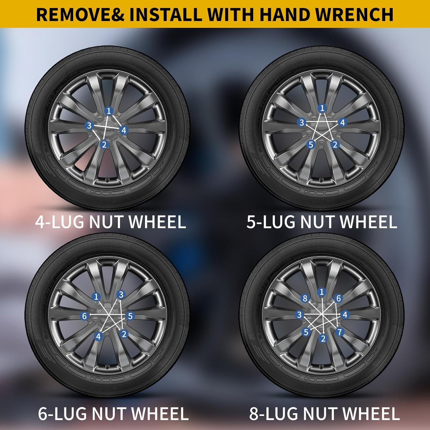 Juego de 8 Piezas de Enchufe para Tuercas de Bloqueo TVWVT