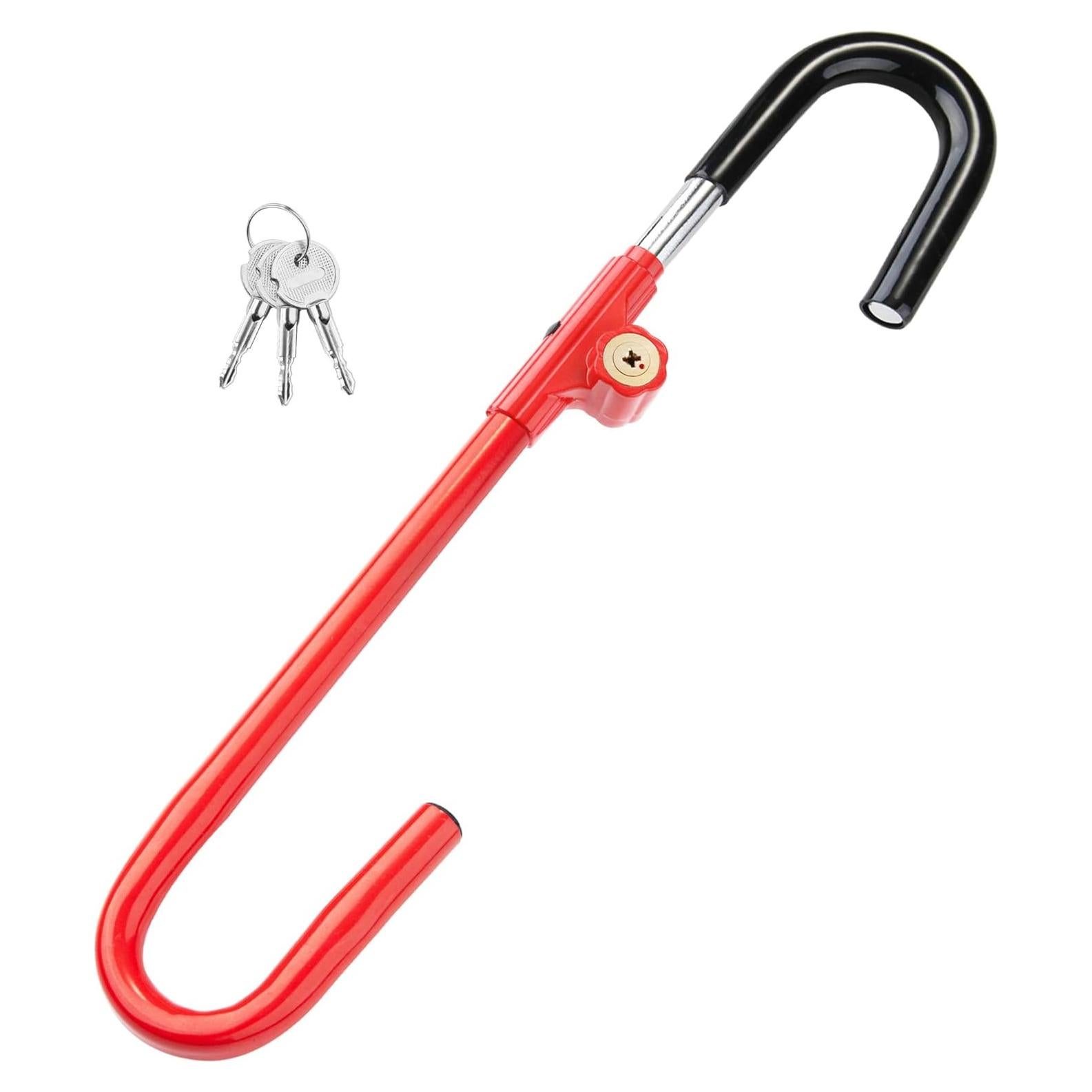 Cerradura de Volante Antirrobo Cartman Ajustable 53-76cm Rojo