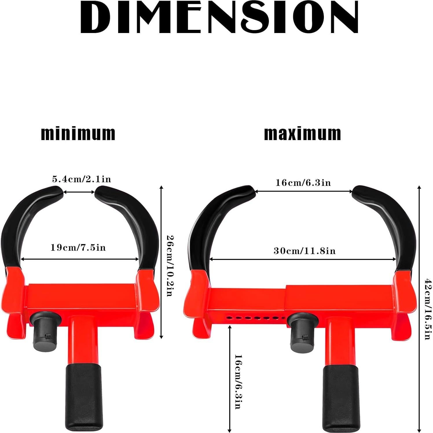 Bloqueo de Rueda Antirrobo Tevlaphee para Autos y Remolques