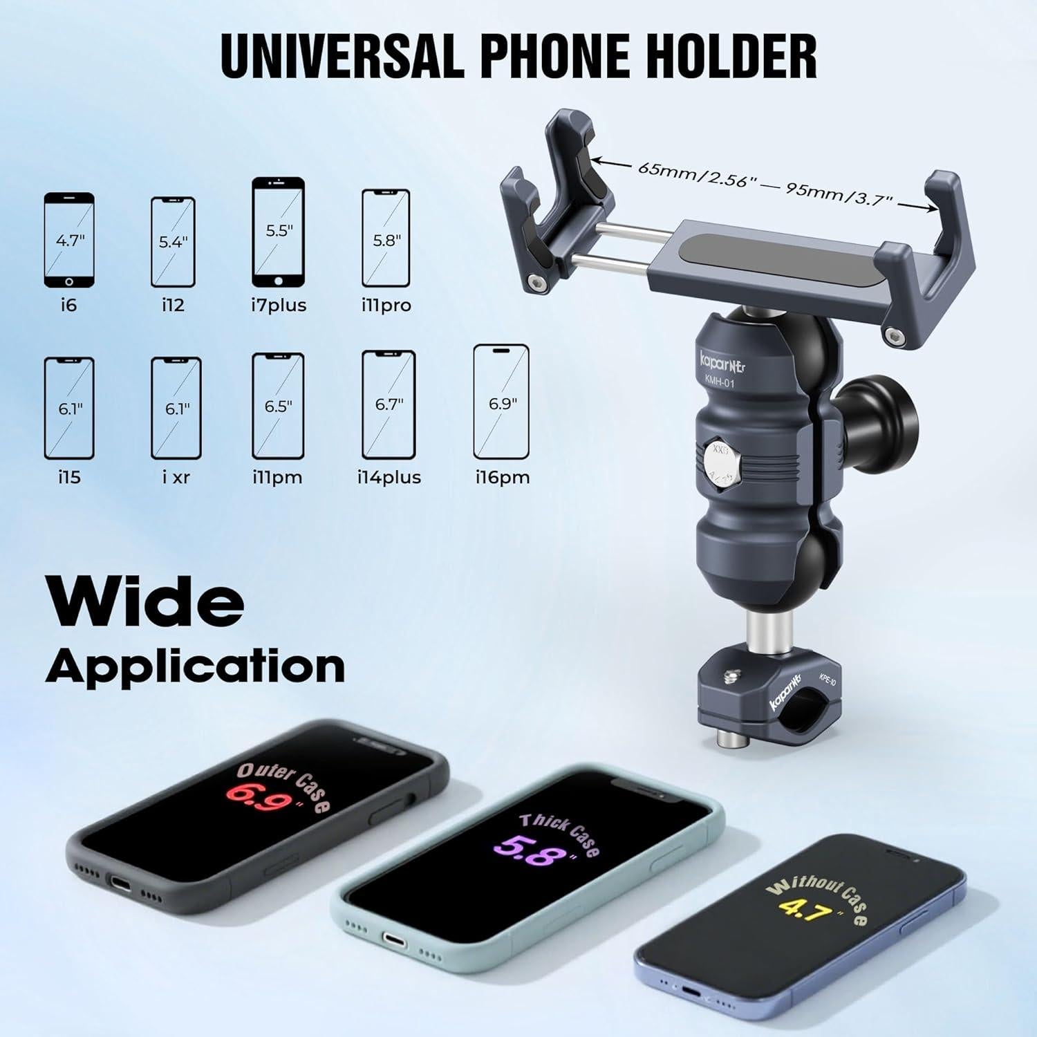 Soporte para Teléfono de Motocicleta KAPARNER Antirrobo 360°