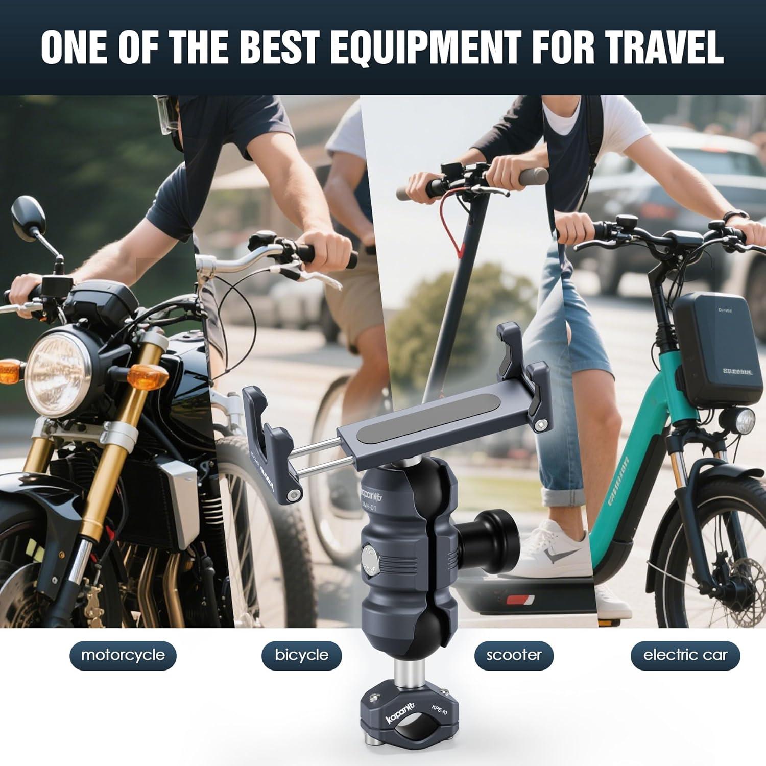 Soporte para Teléfono de Motocicleta KAPARNER Antirrobo 360°