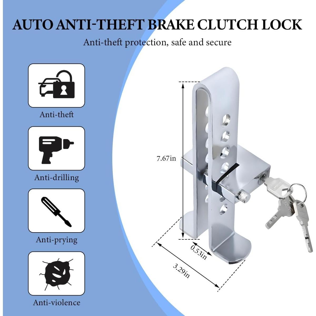Candado Antirrobo de Freno y Embrague DXNQ - Acero Inoxidable