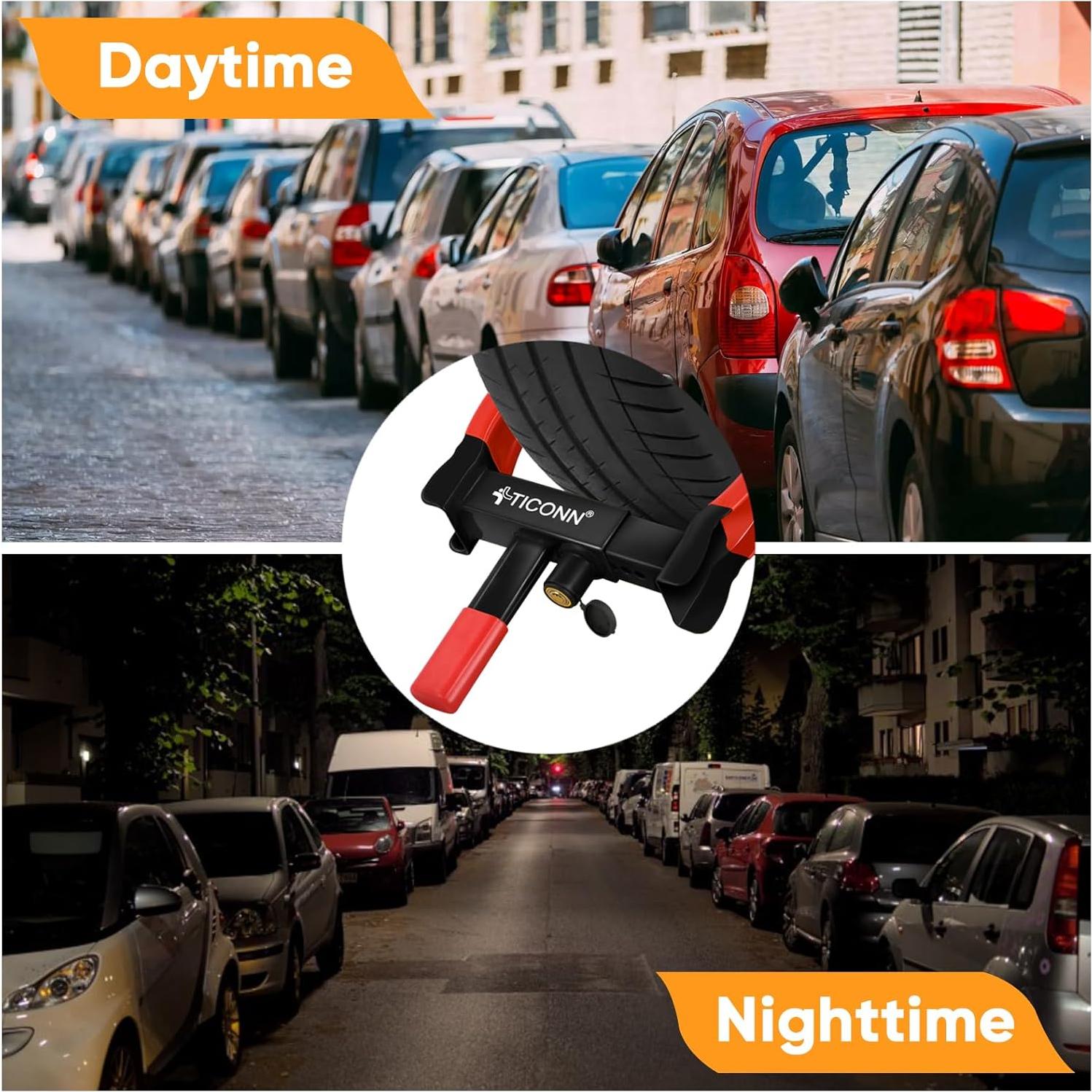 Bloqueo de Rueda TICONN Antirrobo Ajustable para Vehículos