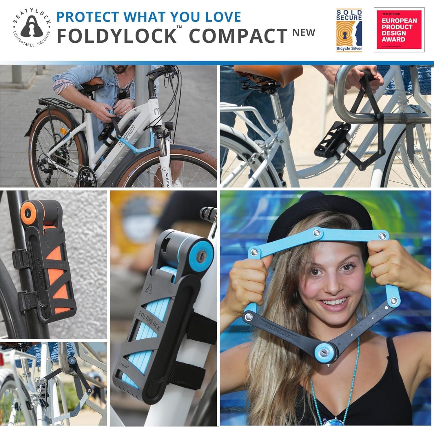 Cerradura Plegable Seatylock FoldyLock Compact para Bicicleta